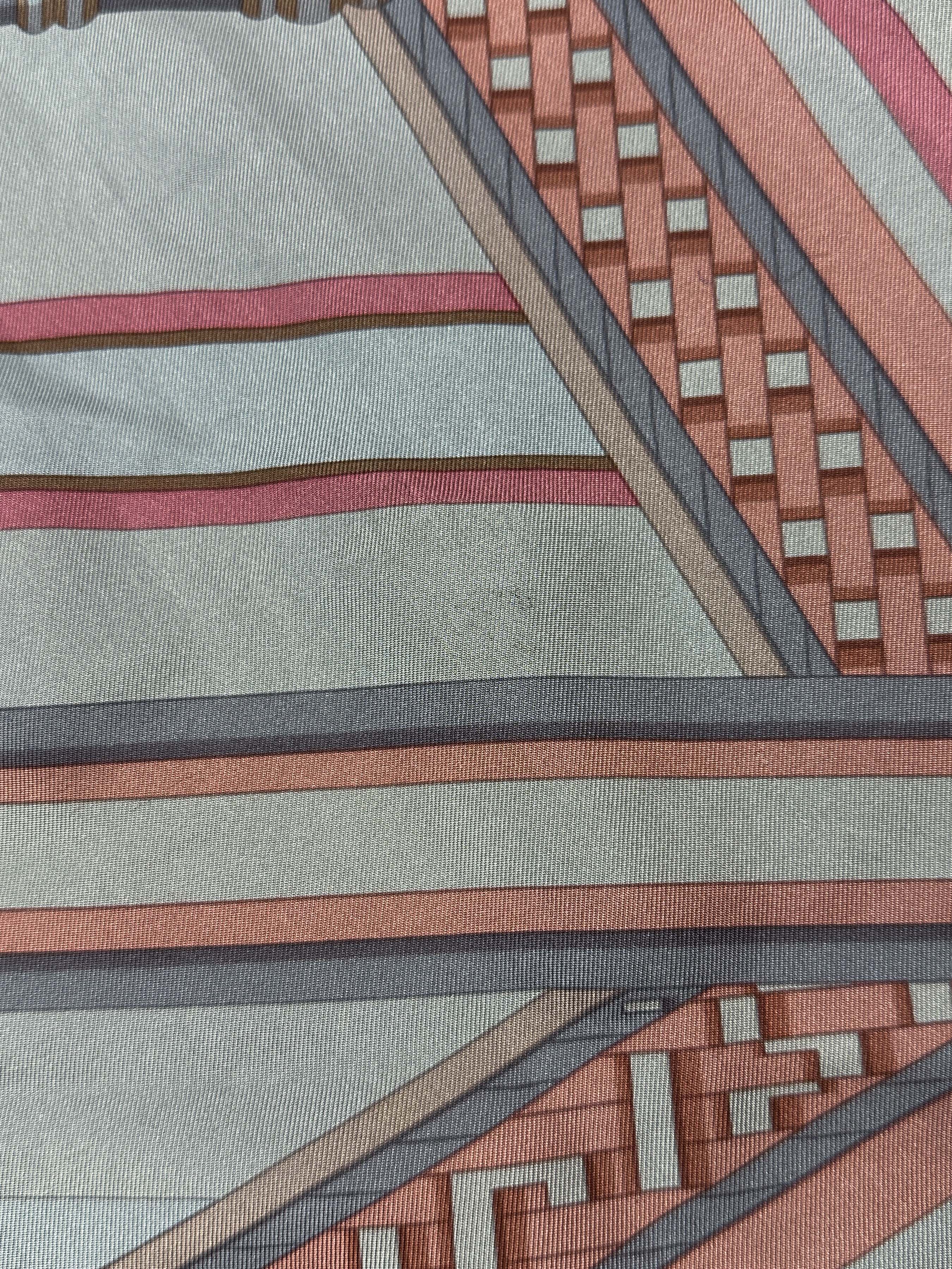 Hermès Duo d'Etriers Dip Dye Silk 140