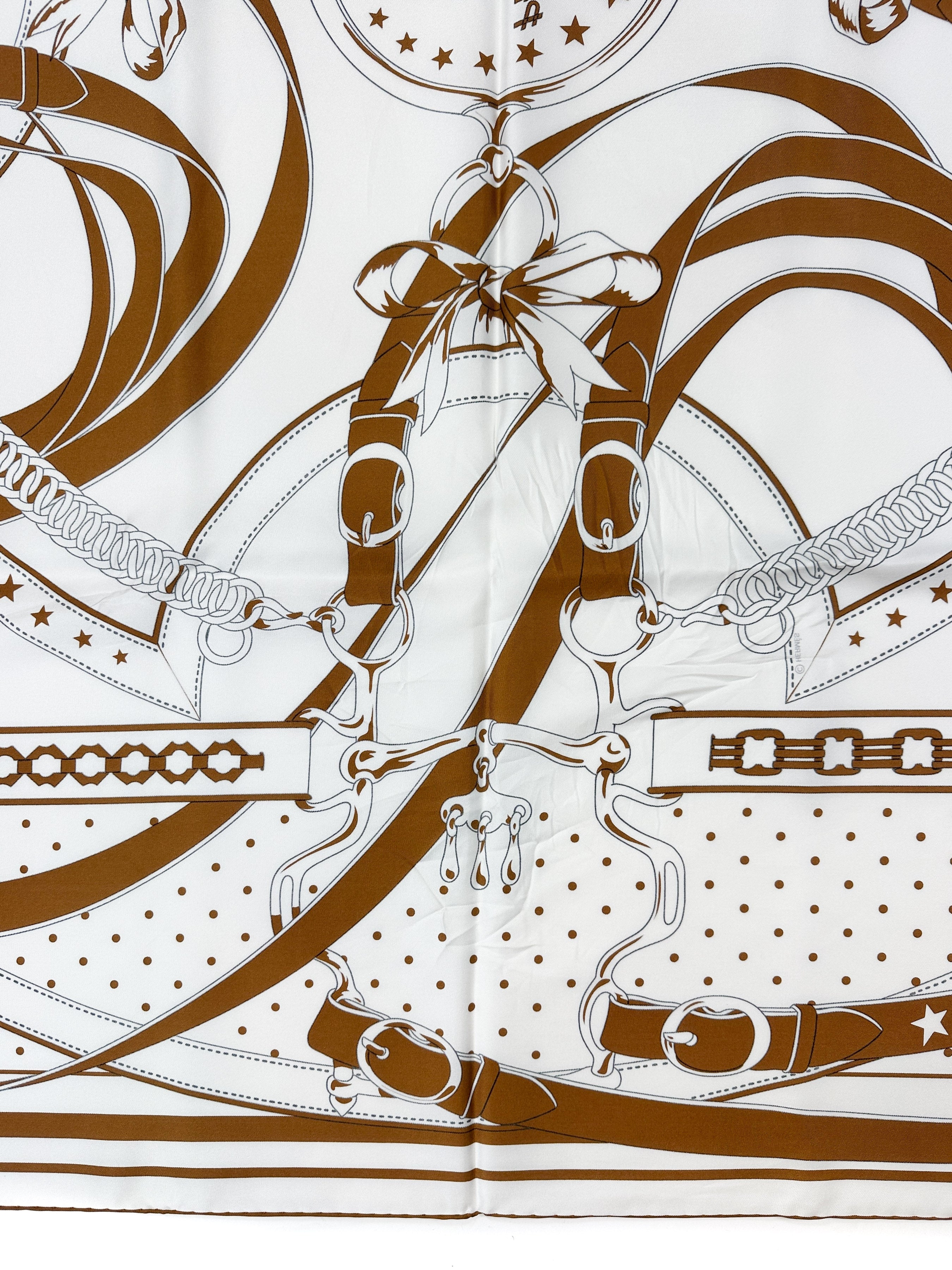Hermès La Promenade du Matin Bandana Double Face Silk 140