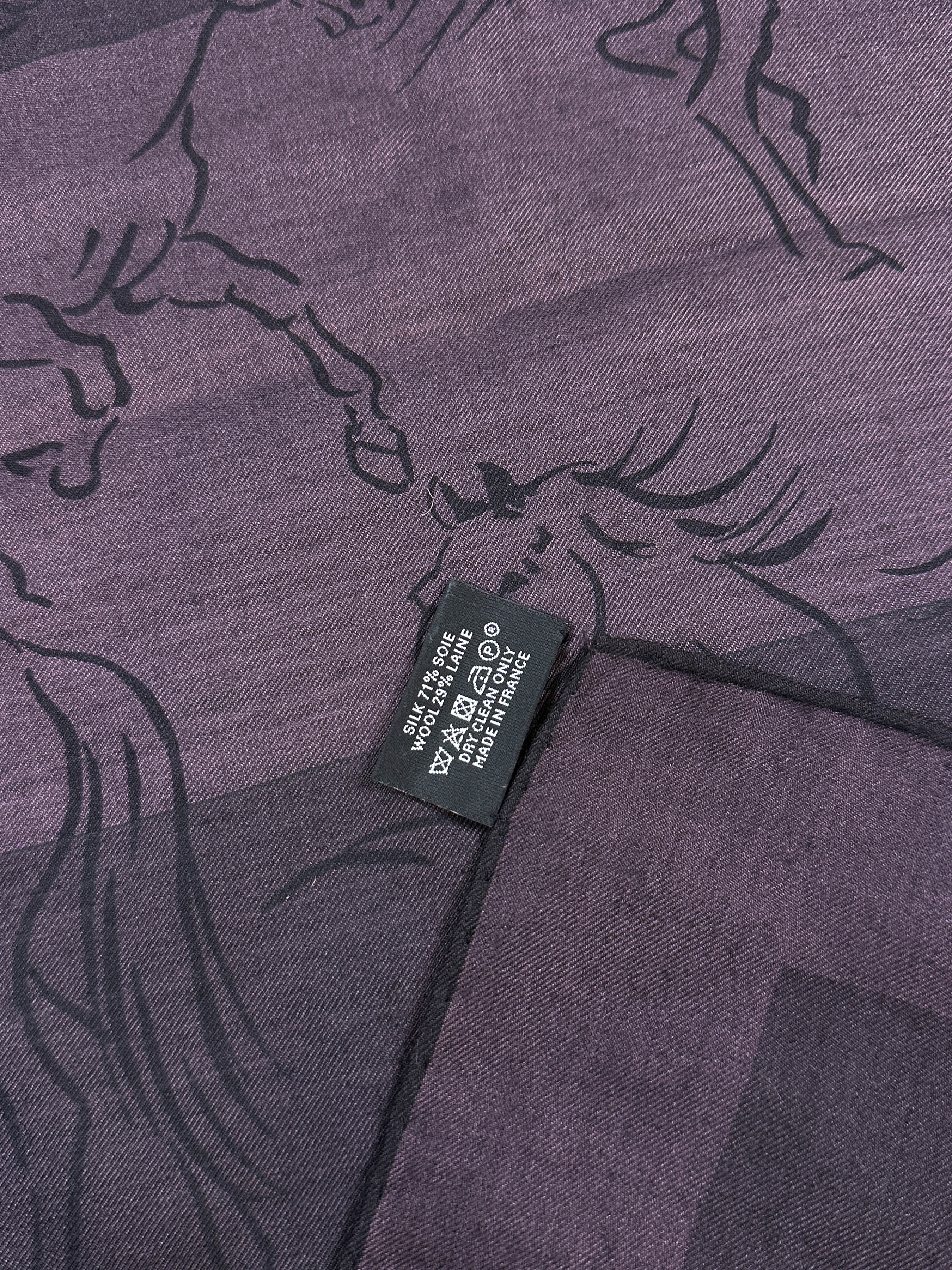 Hermès Les Etalons Horses Echarpe au Carre Rectangle