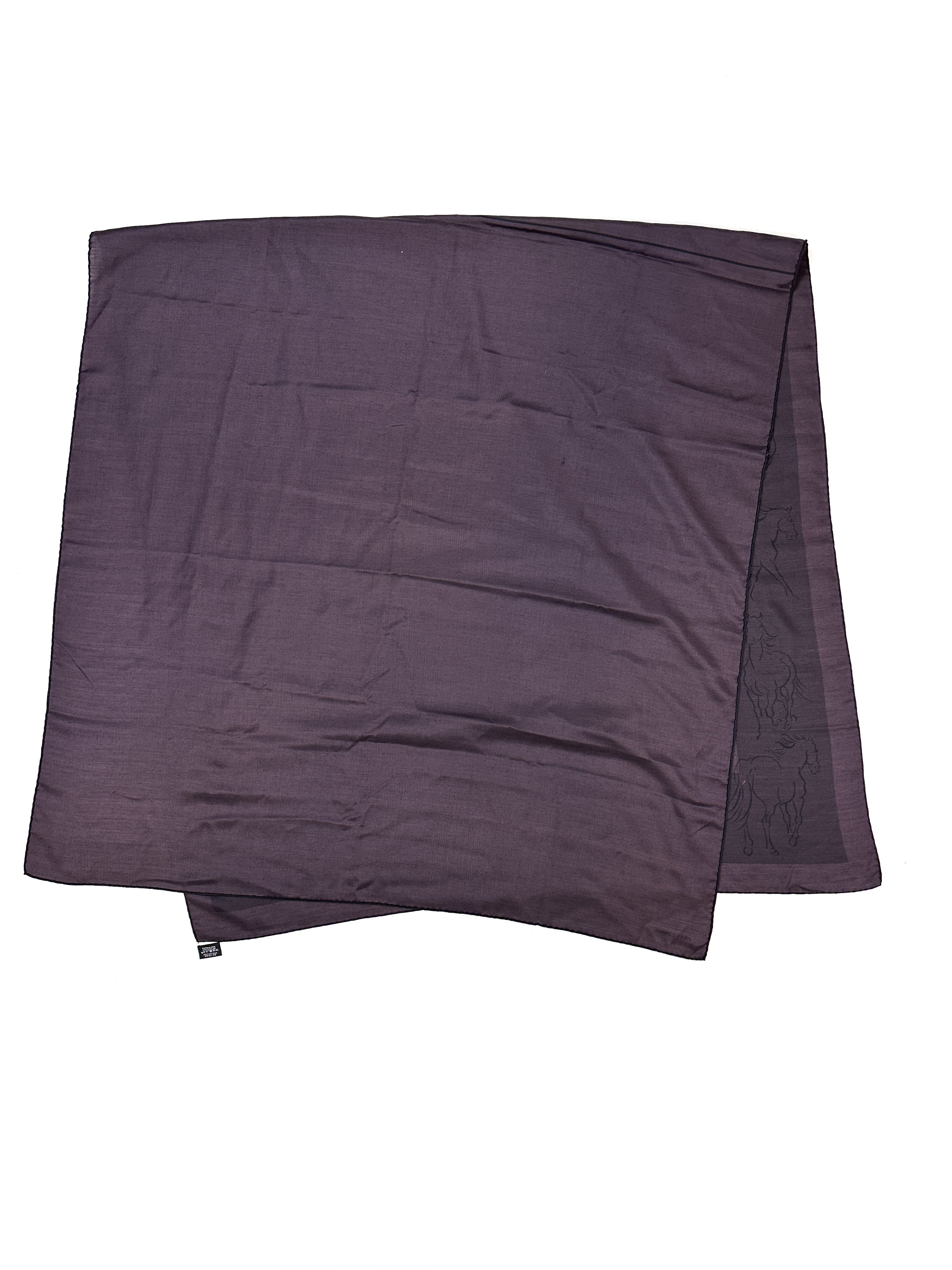 Hermès Les Etalons Horses Echarpe au Carre Rectangle