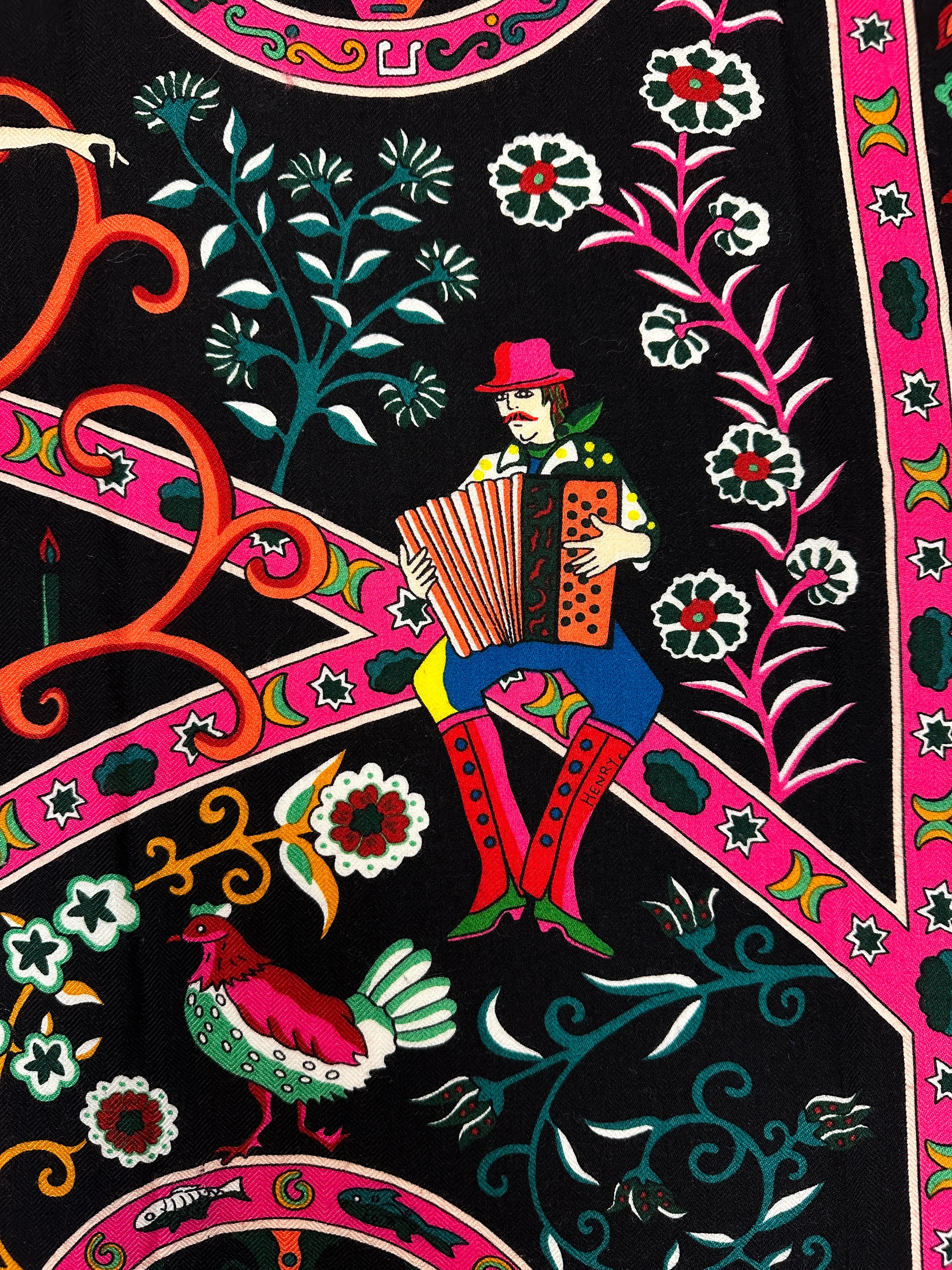 Hermès Peuple Du Vent Cashmere Silk 140