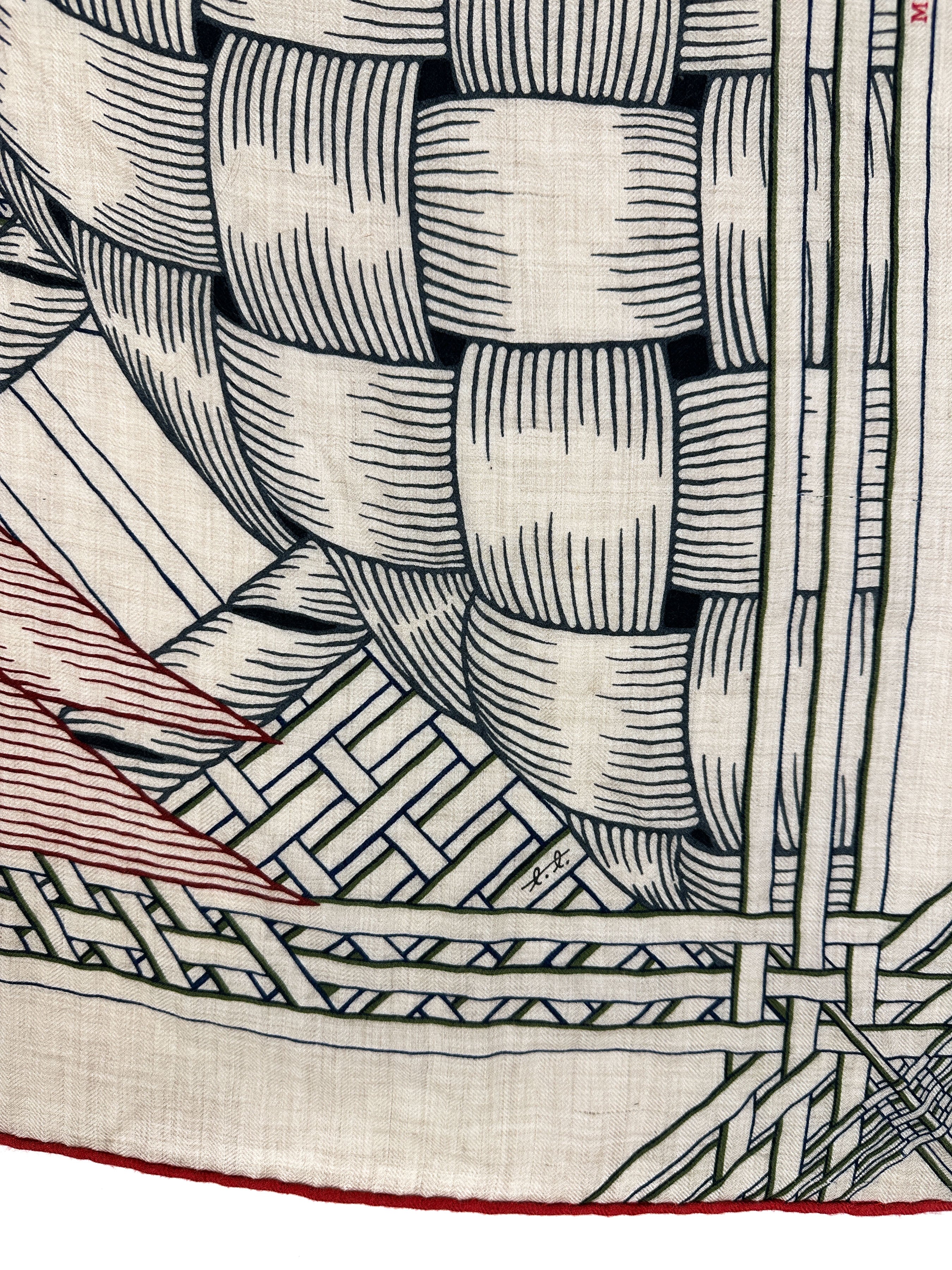 Hermès Masan & Masan Cashmere Silk Giant Triangle