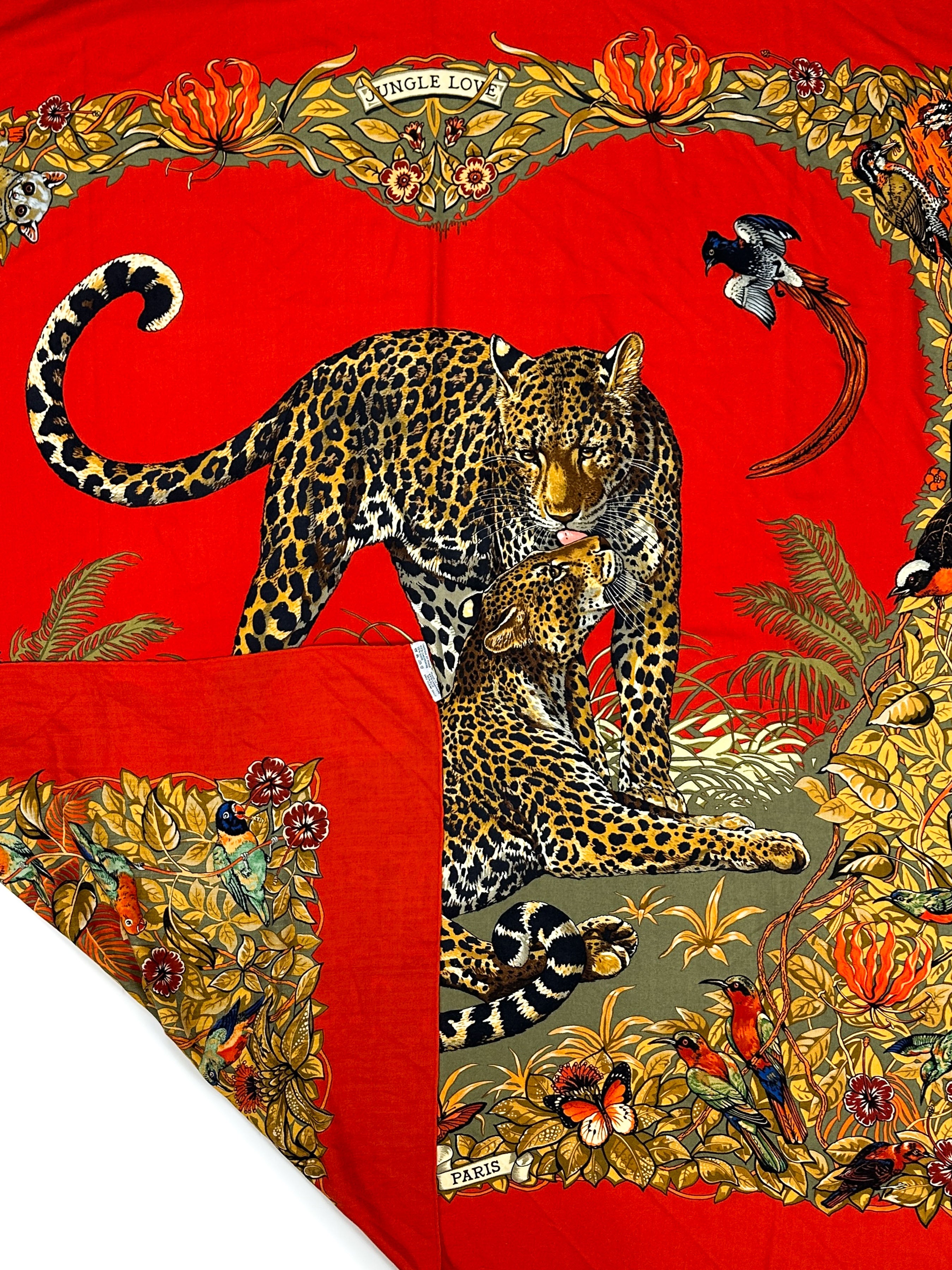 Hermès Jungle Love Cashmere Silk 140