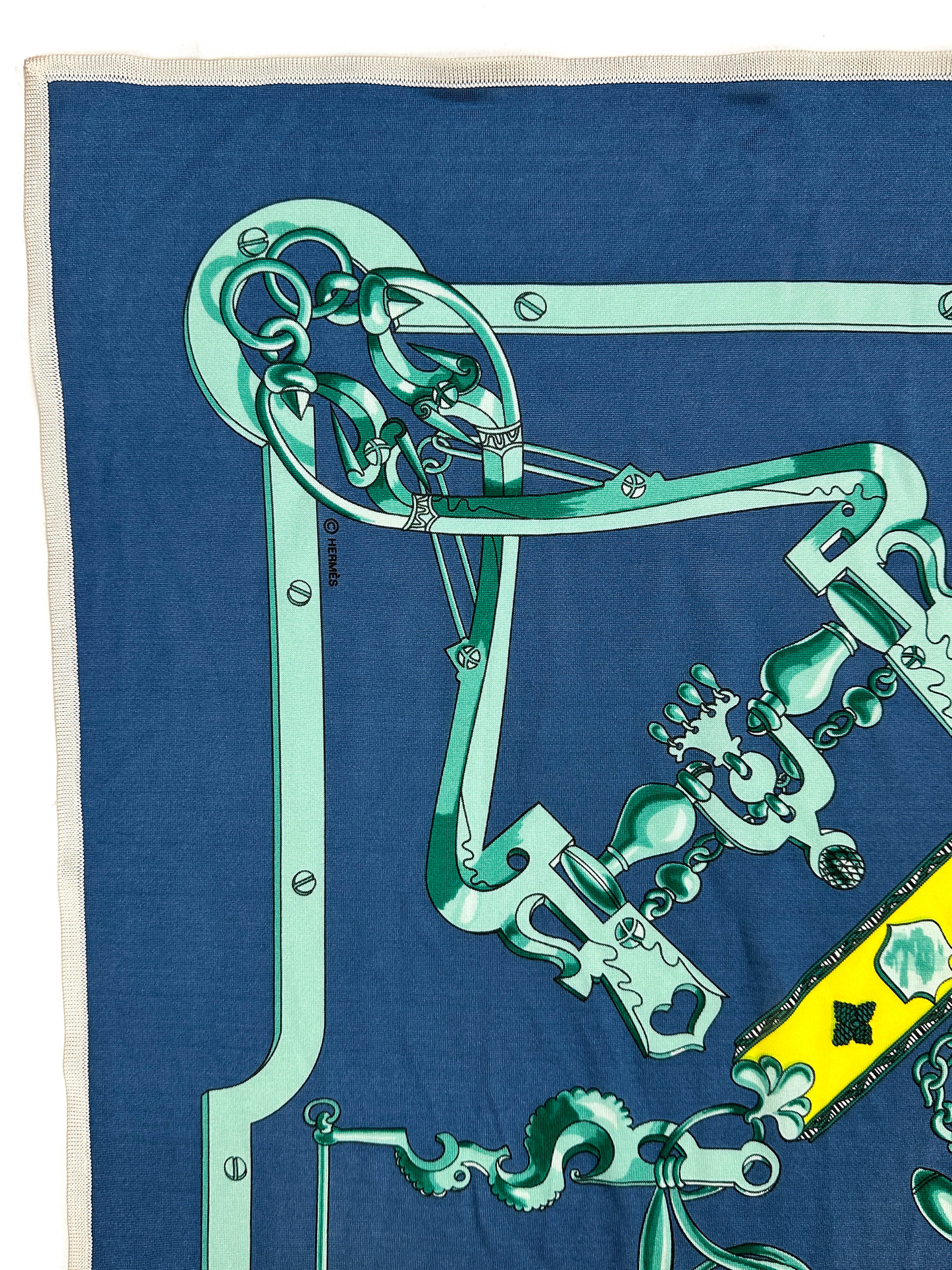 Hermès Mors et Gourmettes Silk Jersey 90