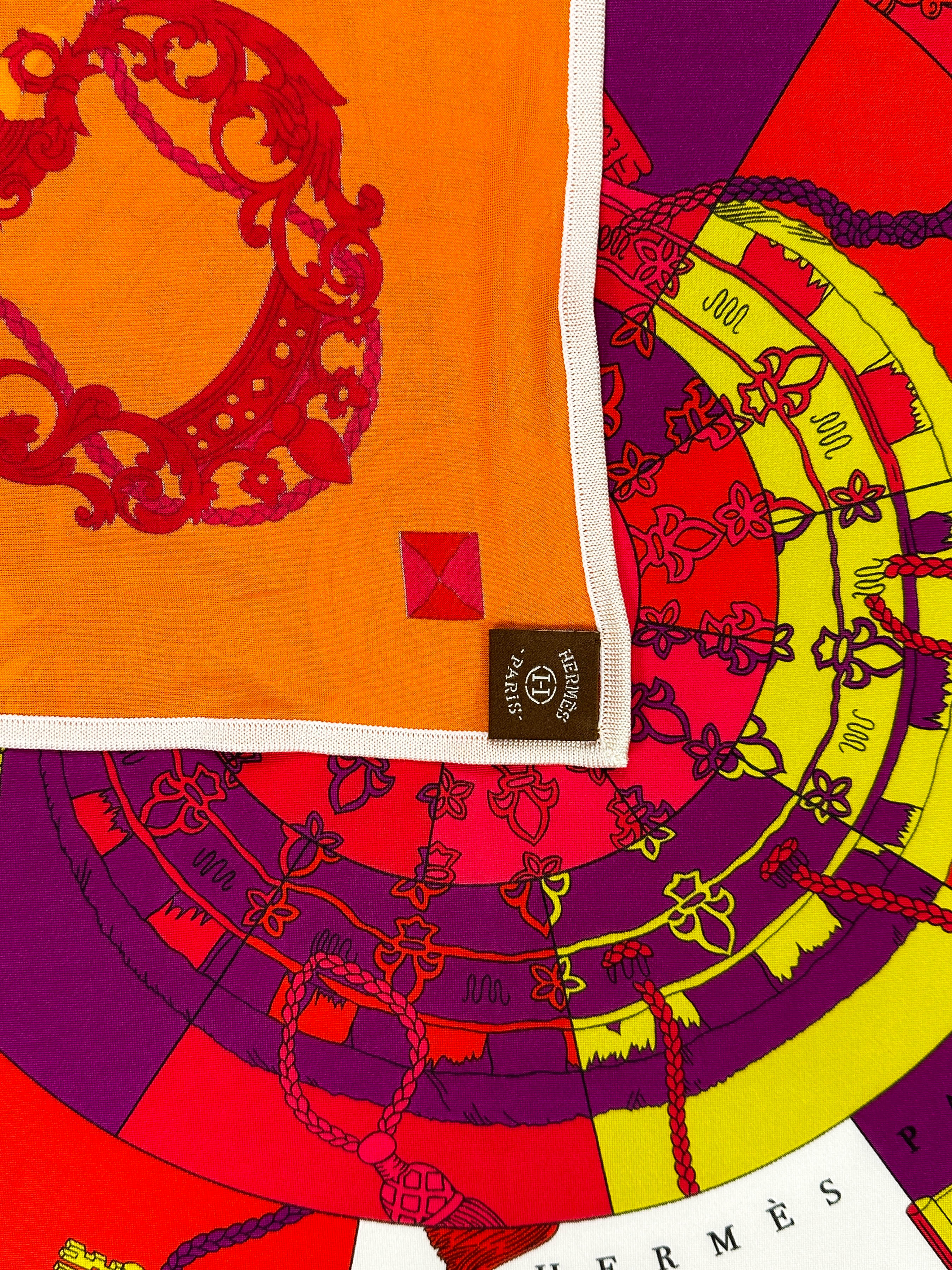 Hermès Tours de Clés Silk Jersey 90