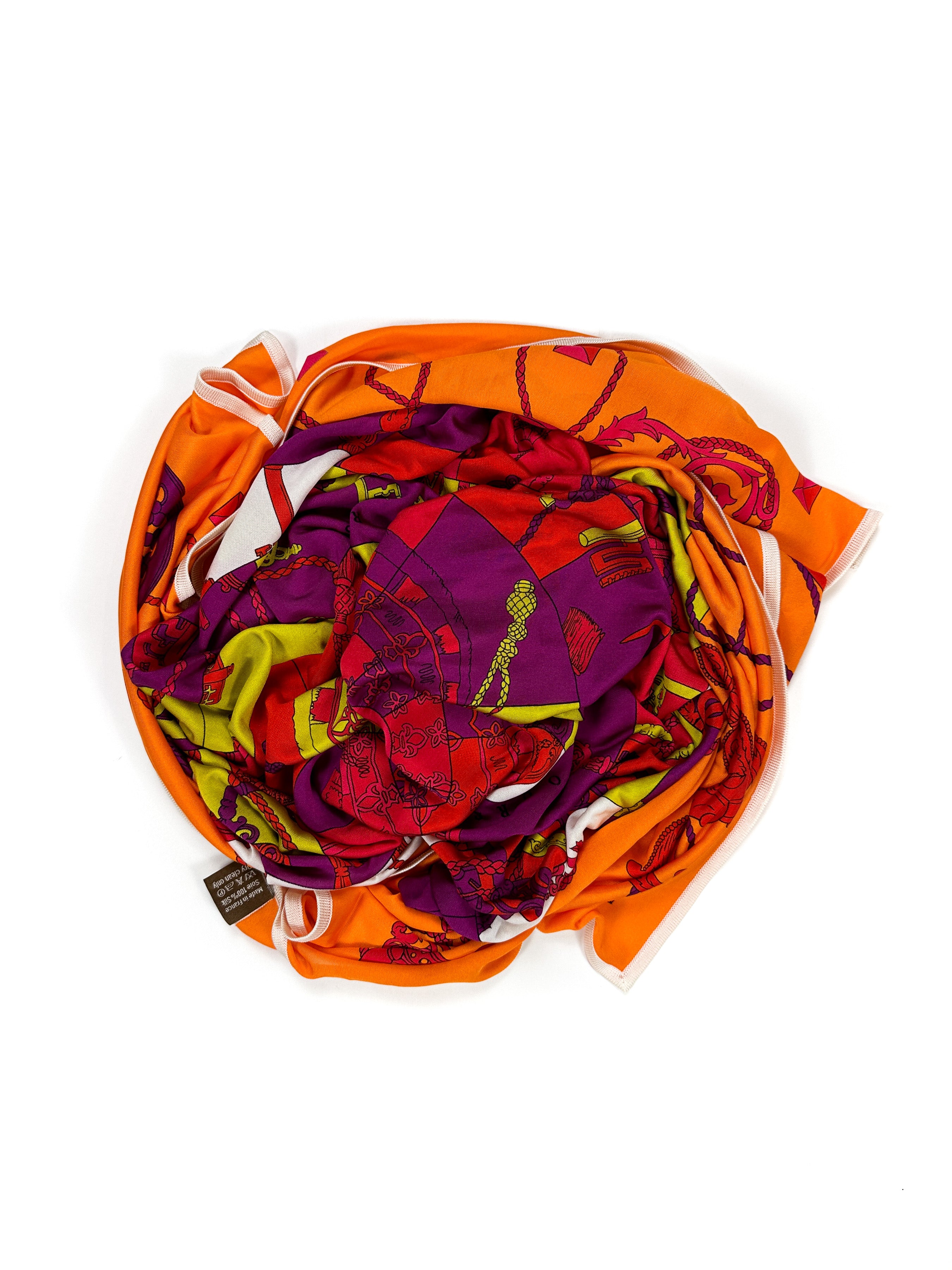 Hermès Tours de Clés Silk Jersey 90