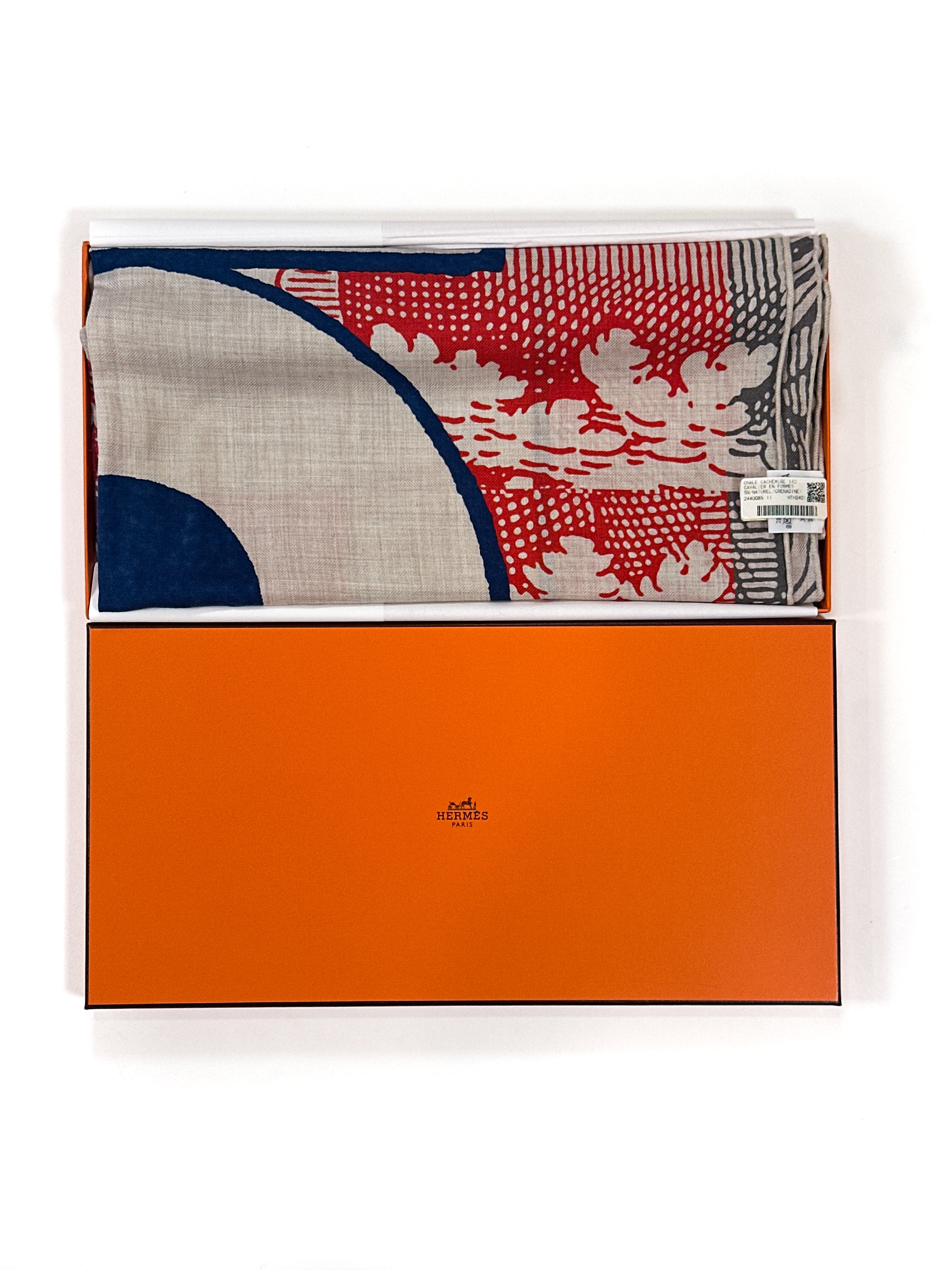 Hermès Cavalier en Formes Cashmere Silk 140