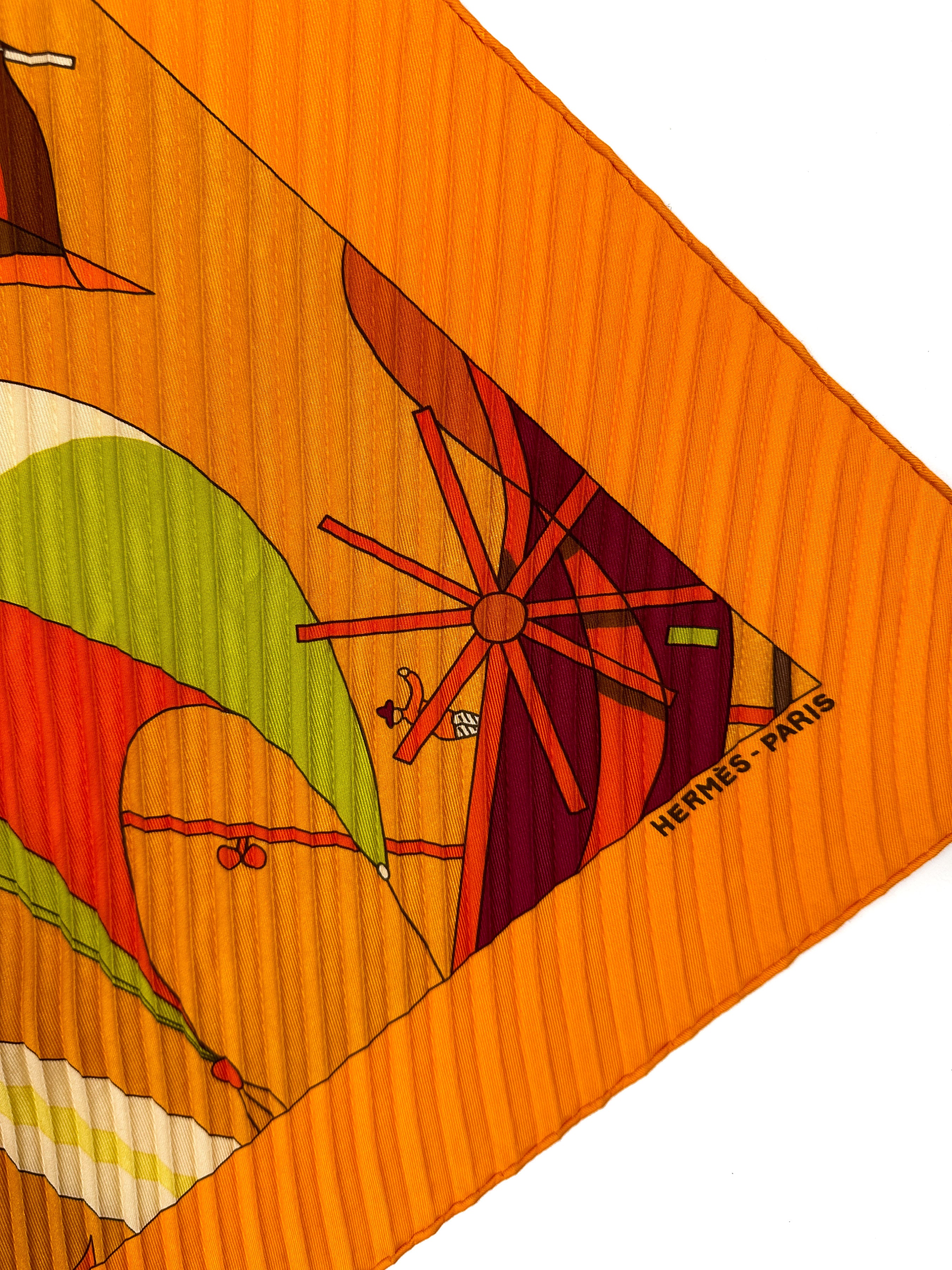 Hermès Folies du Ciel II Plissé 90