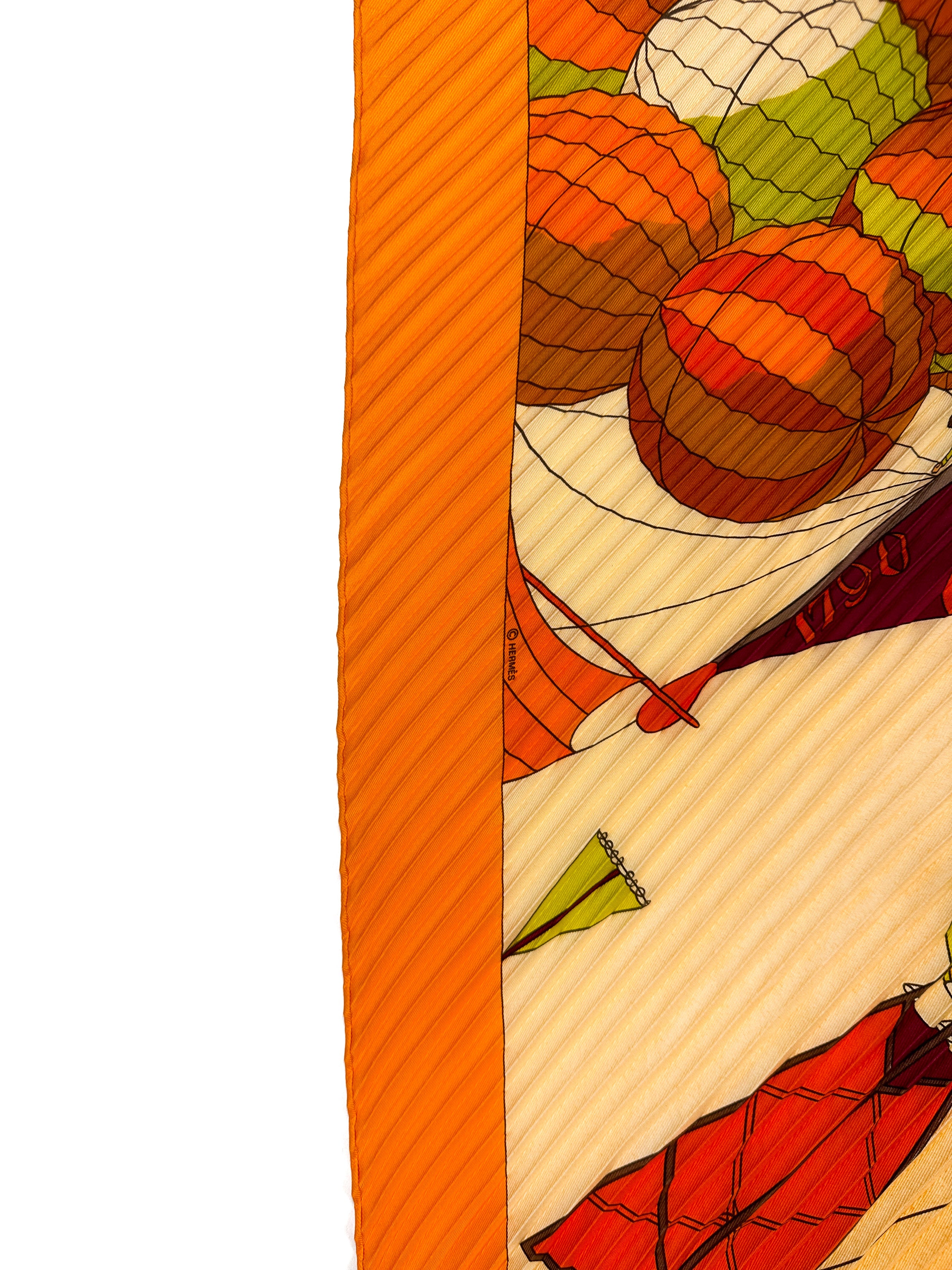 Hermès Folies du Ciel II Plissé 90