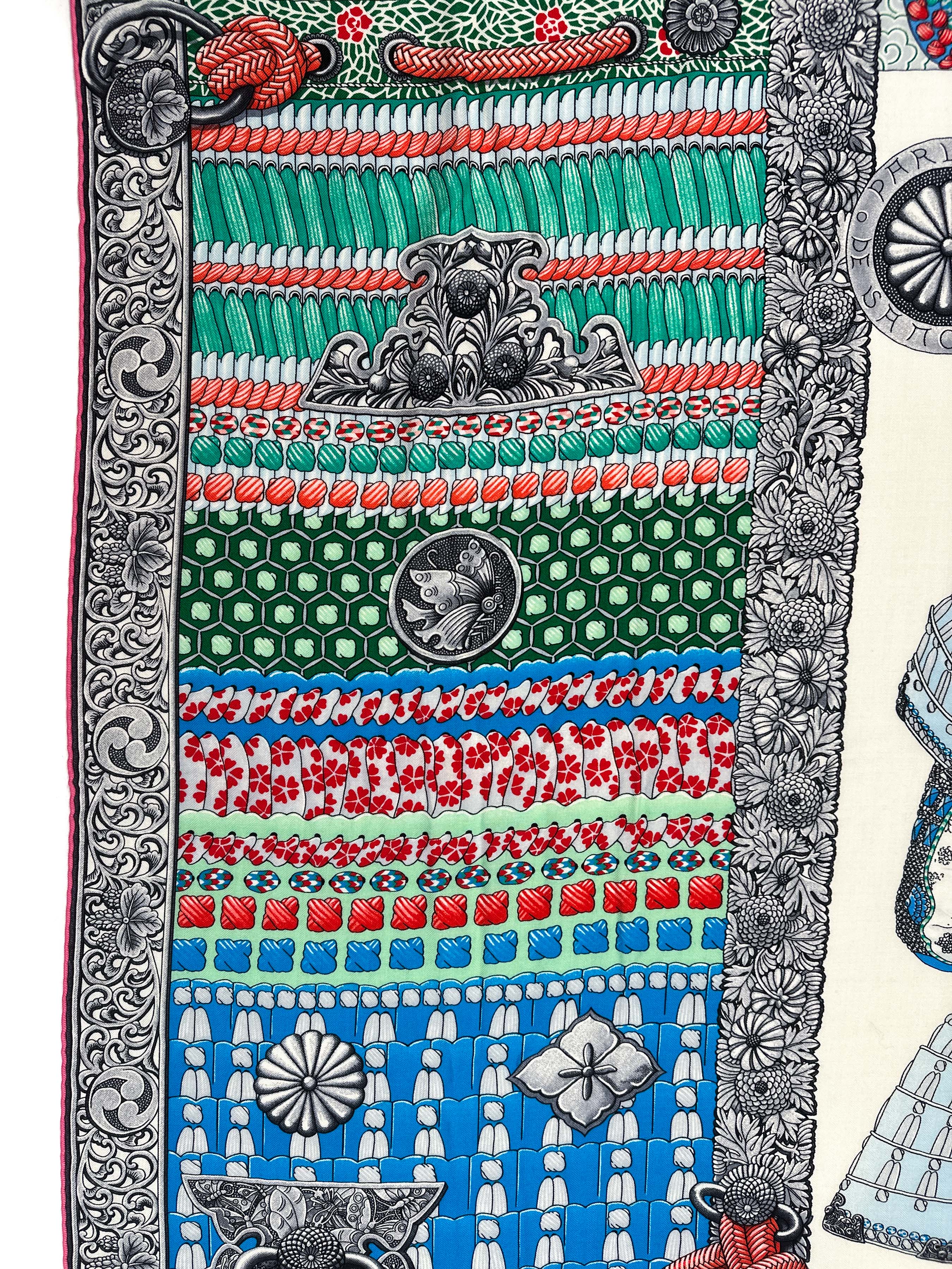 Hermès Parures de Samourais Cashmere Silk 140