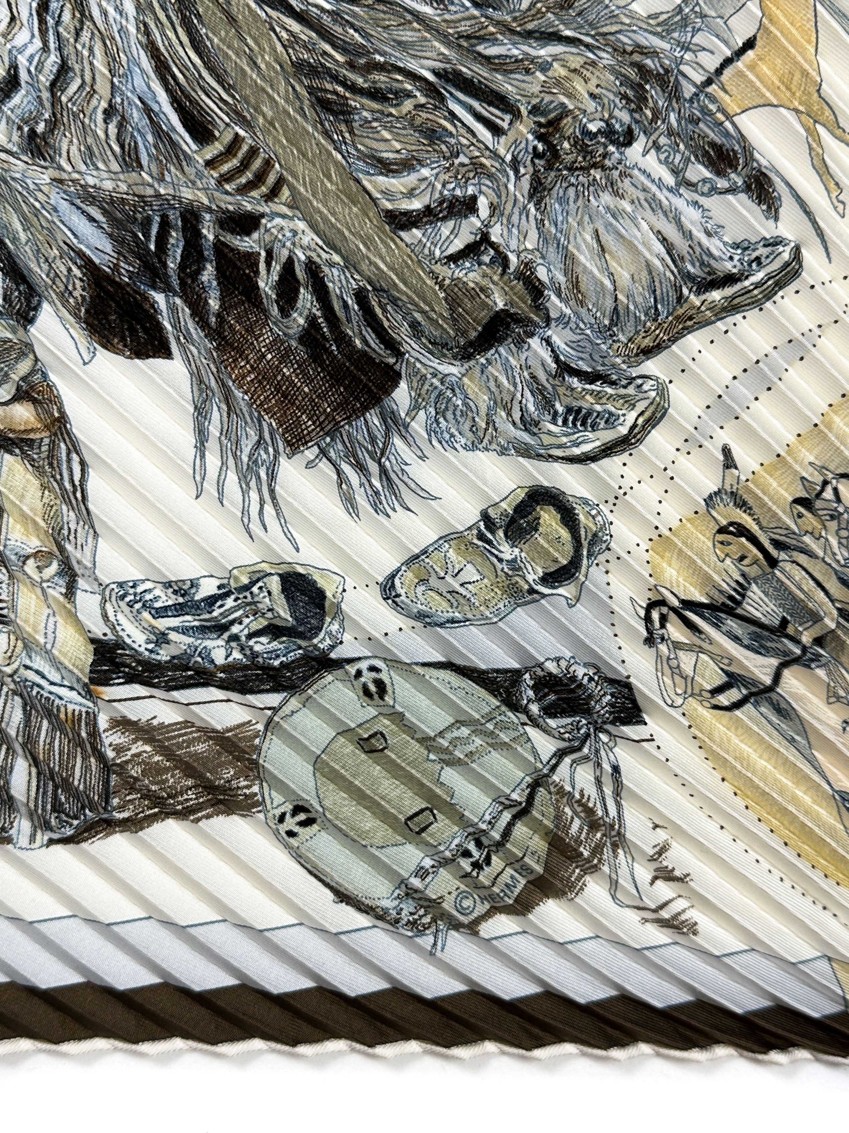 Hermès Les Danses des Indiens Plissé 90