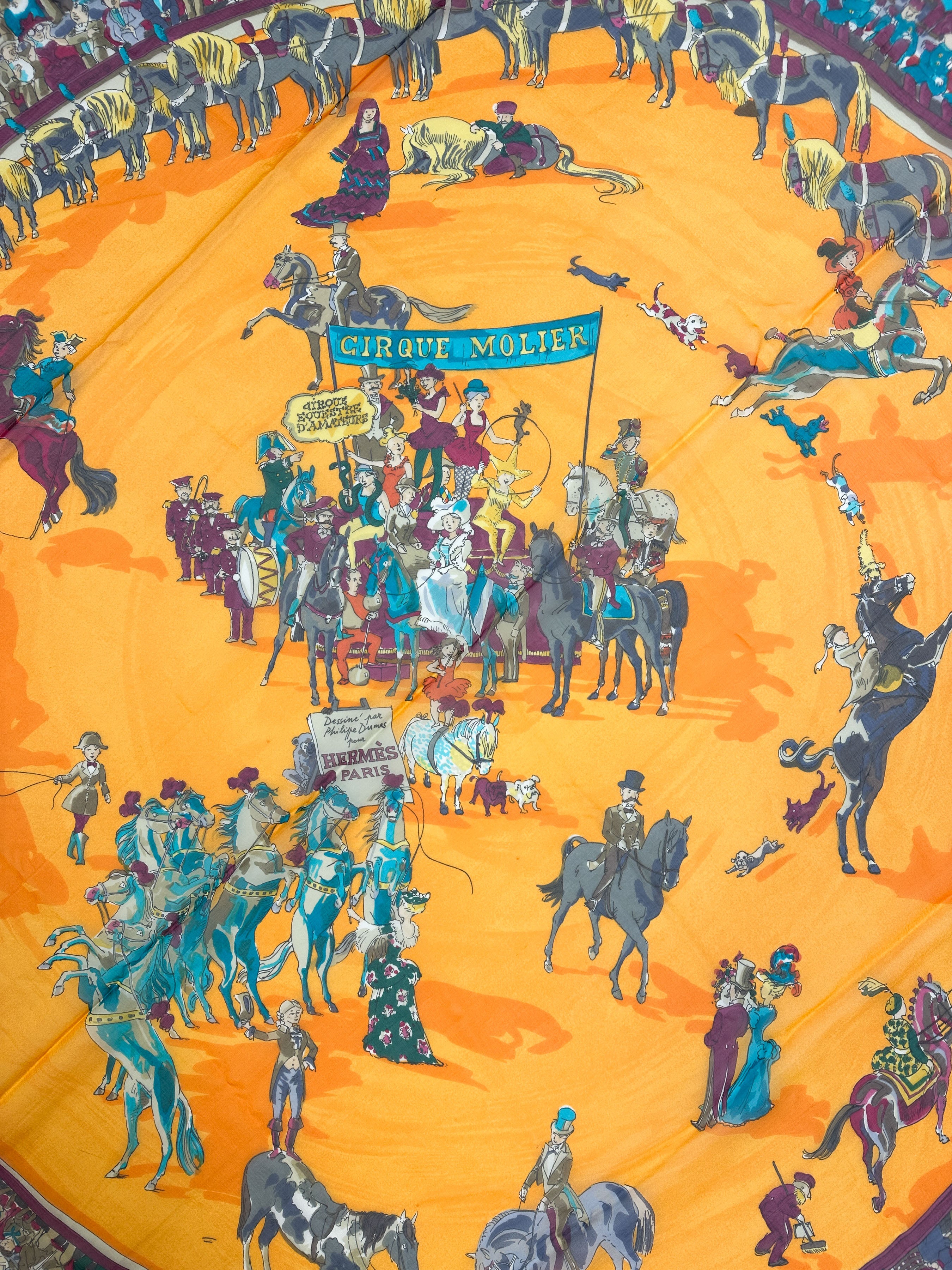 Hermès Le Cirque Molier Mousseline 140