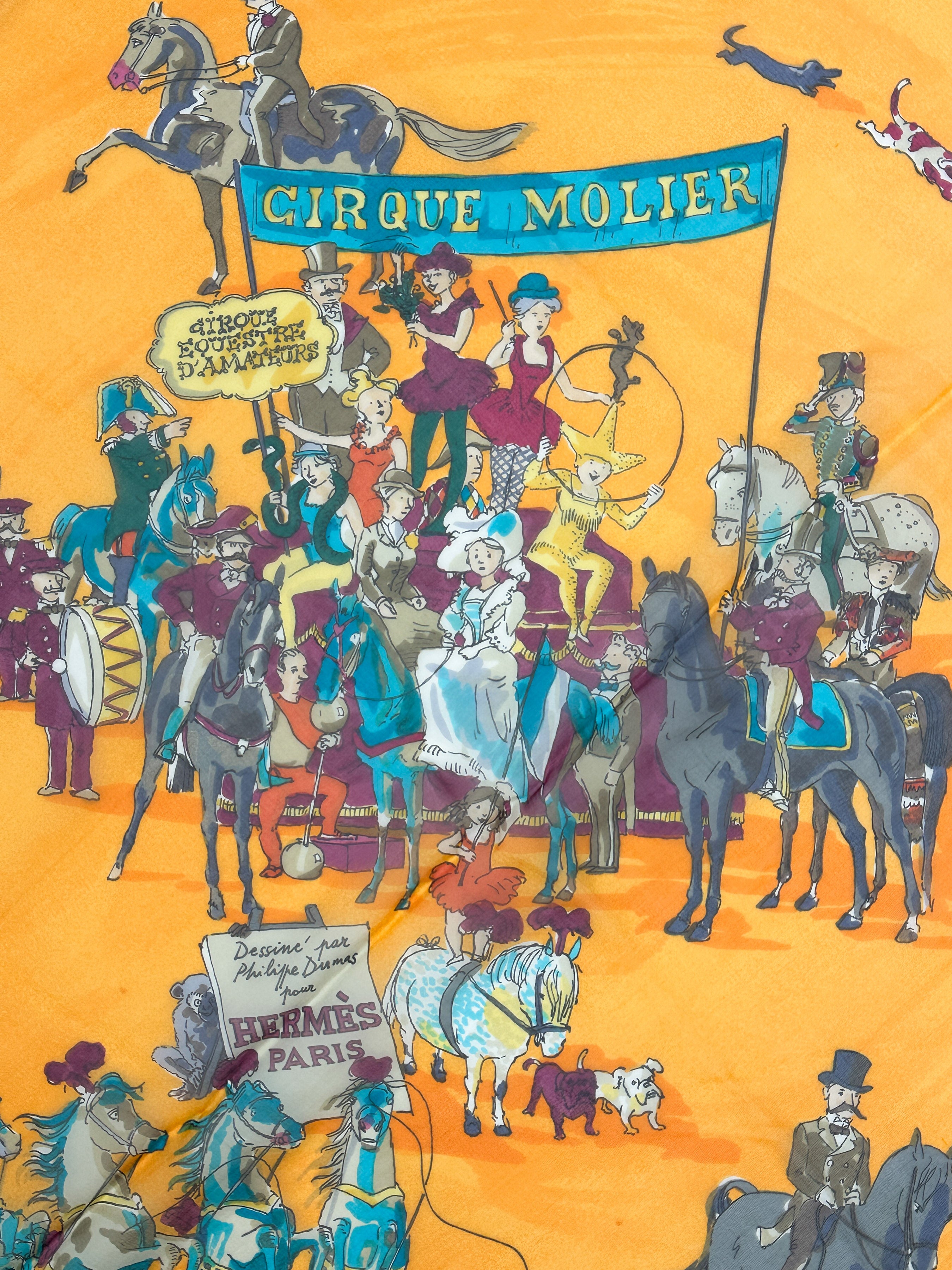 Hermès Le Cirque Molier Mousseline 140