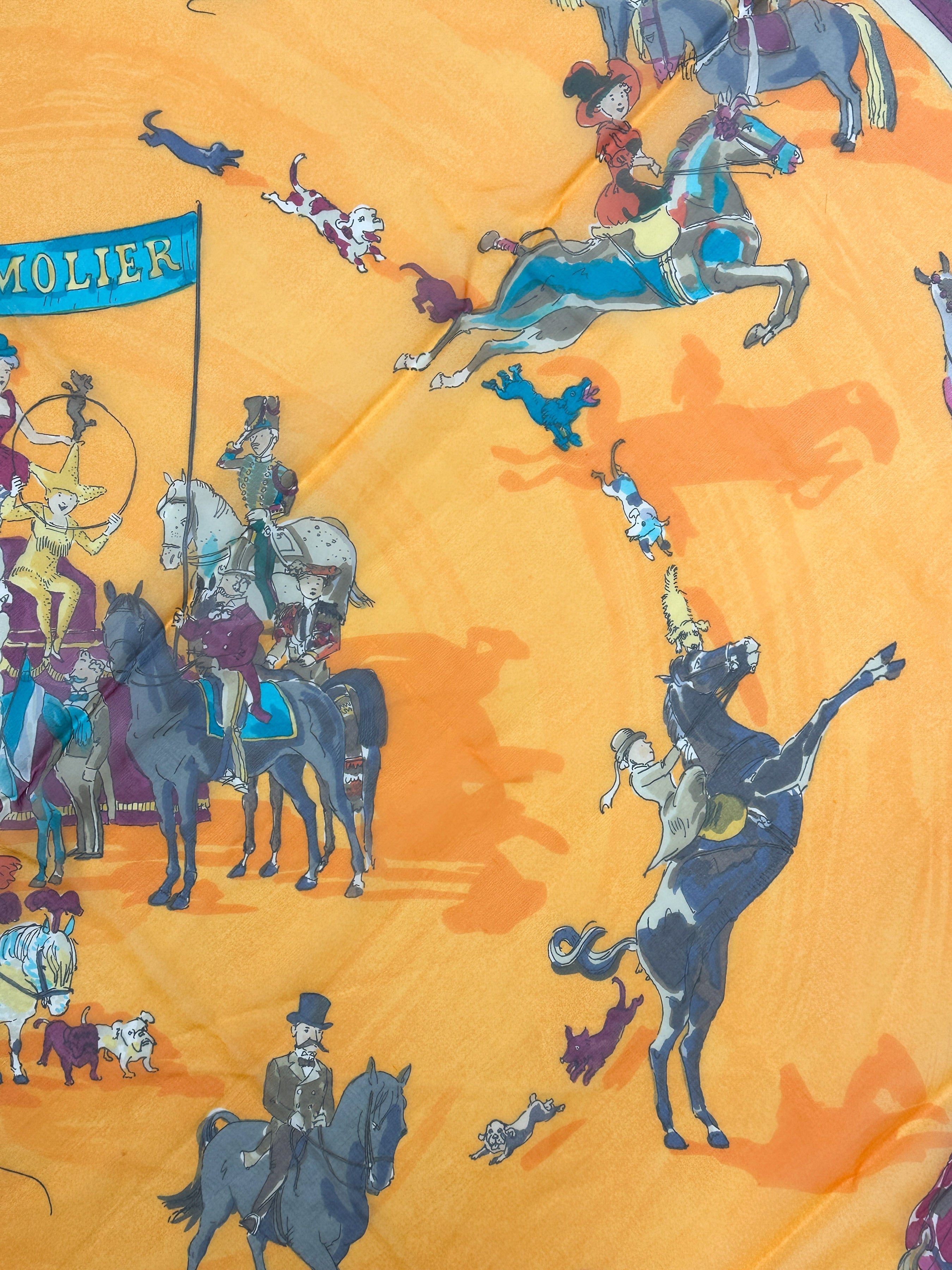 Hermès Le Cirque Molier Mousseline 140