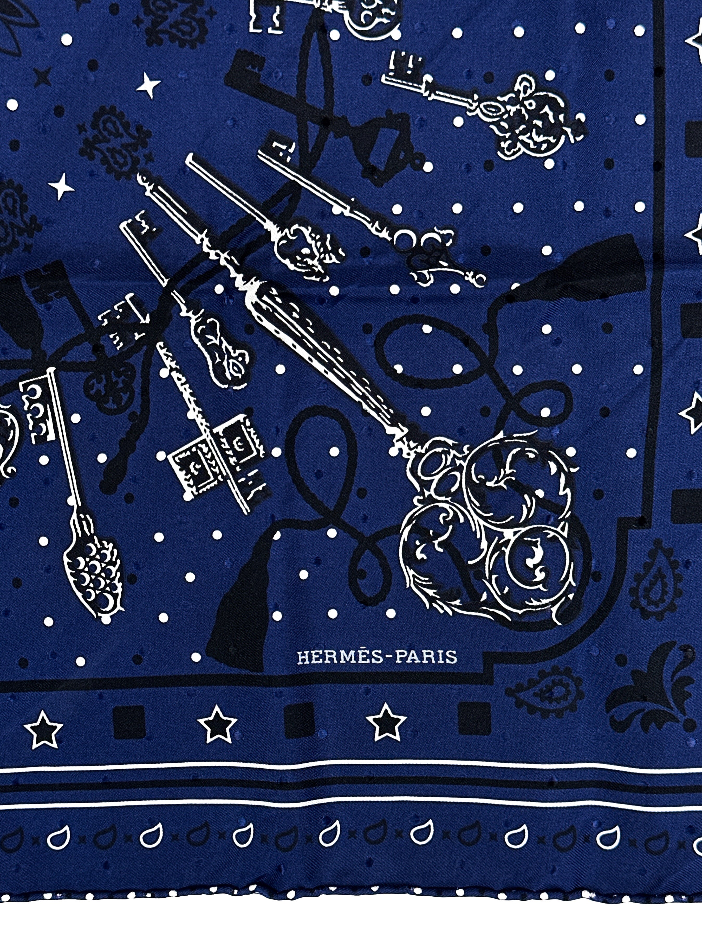 Hermès Les Cles Jacquard Bandana 55
