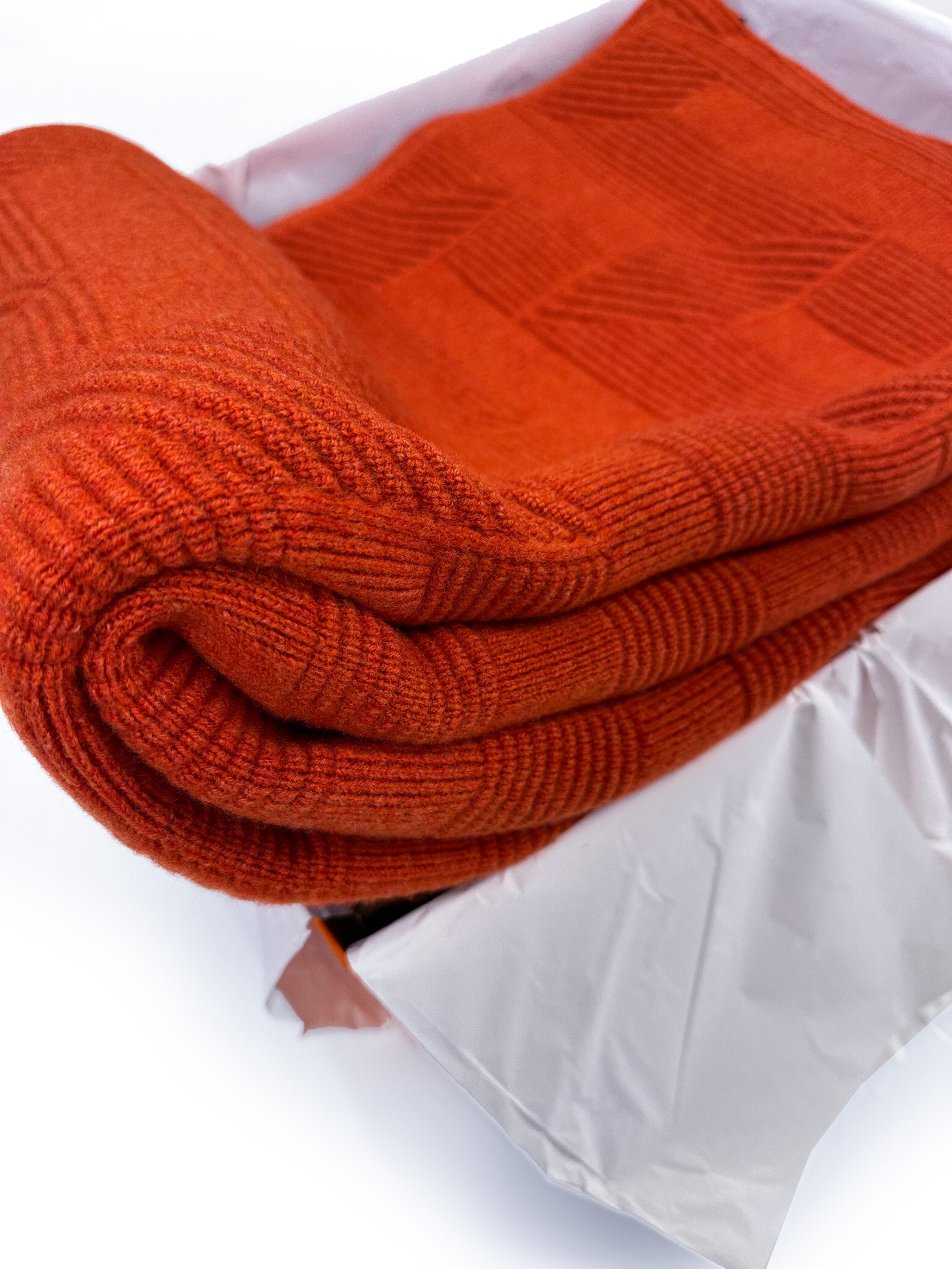 Hermès Sherwood H en Biais Wool Throw