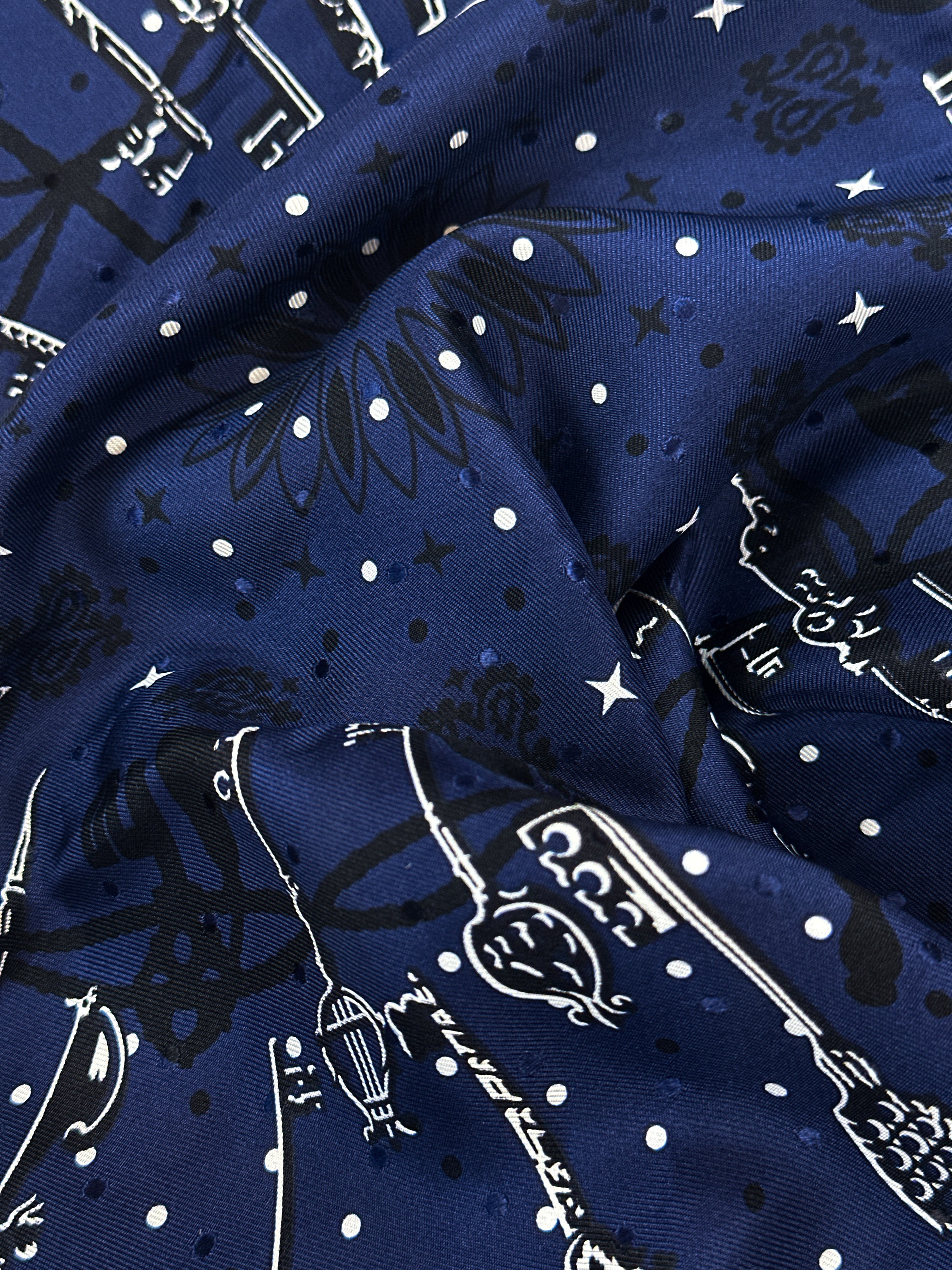 Hermès Les Cles Jacquard Bandana 55