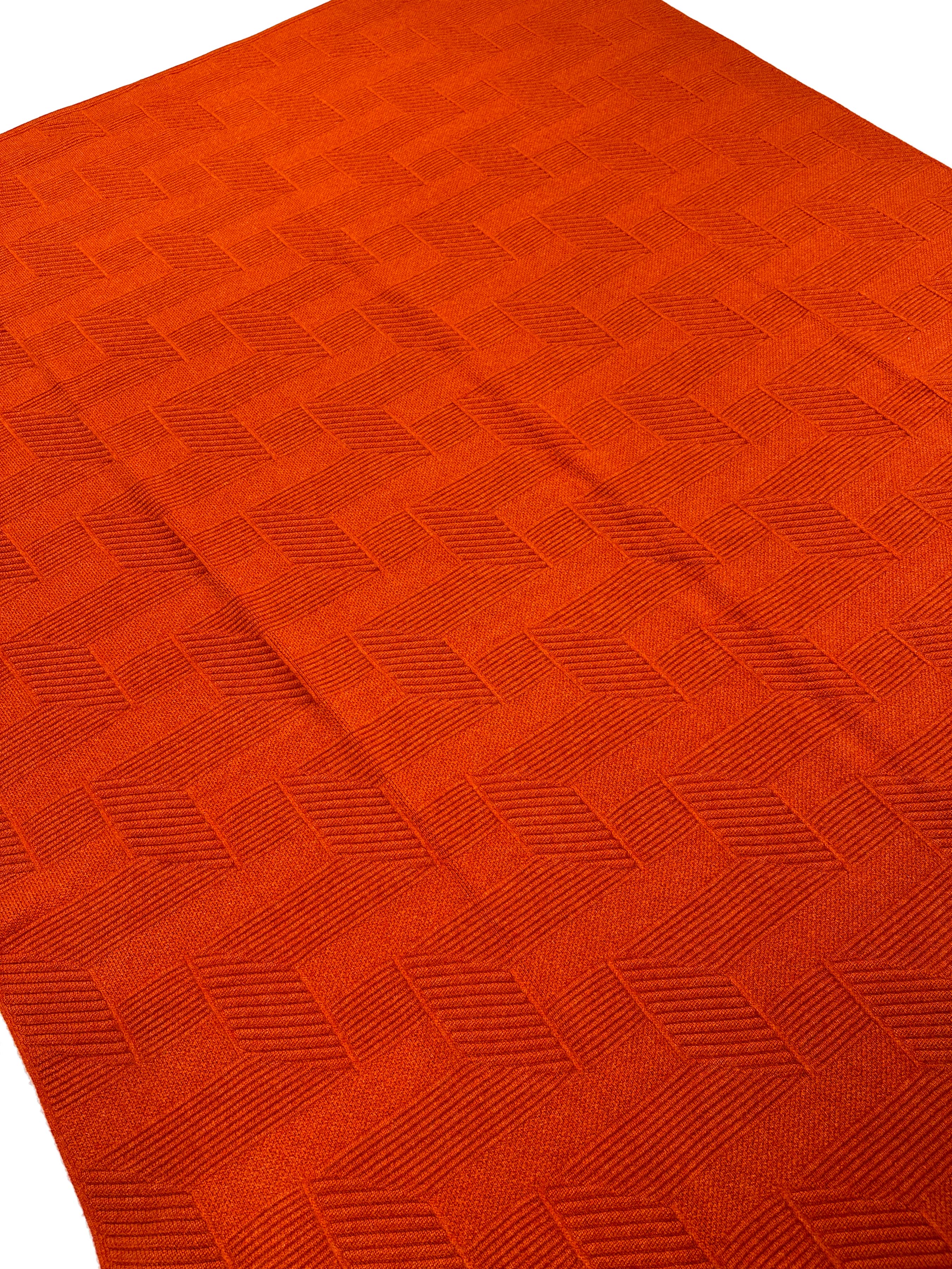 Hermès Sherwood H en Biais Wool Throw