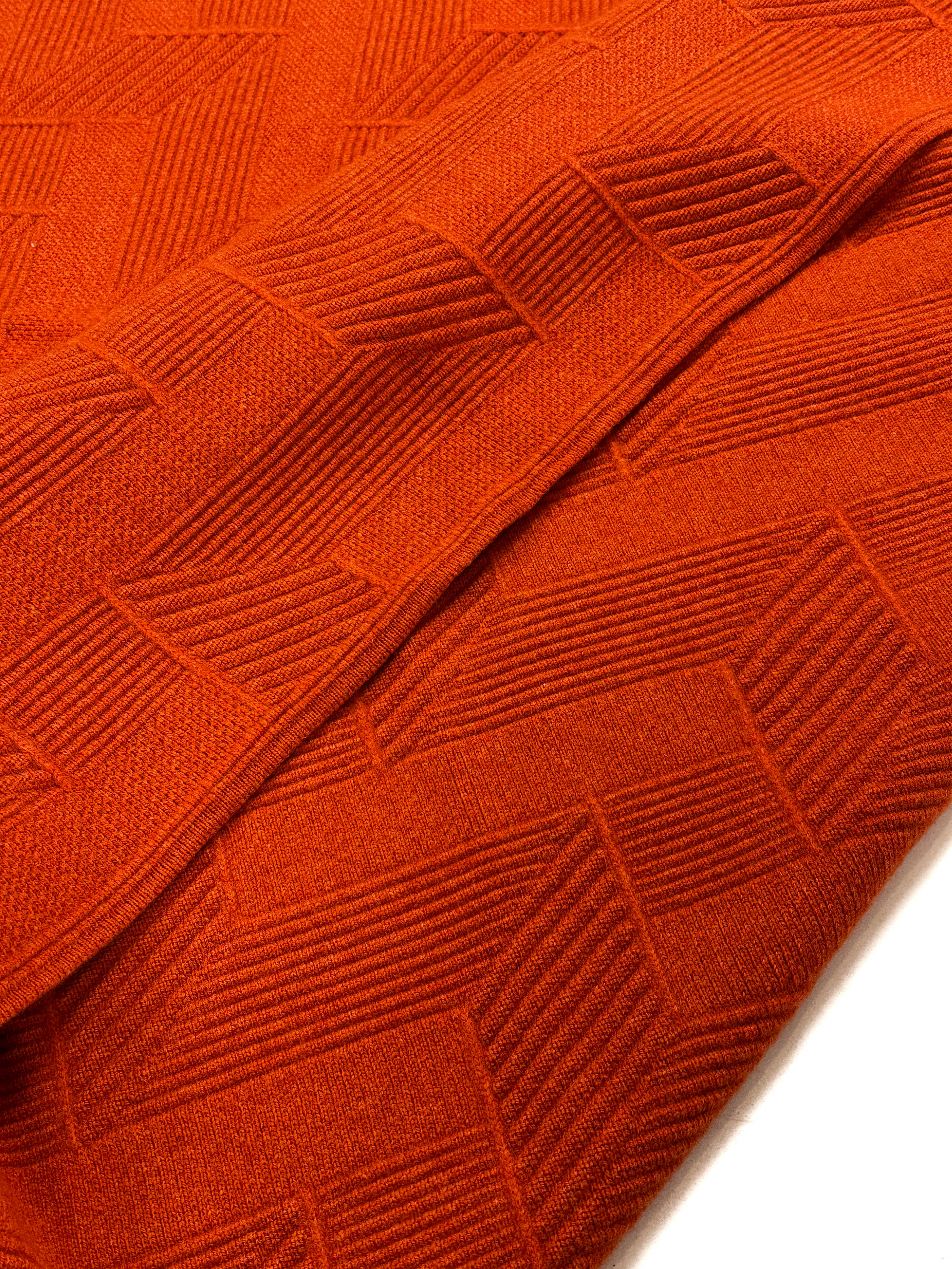 Hermès Sherwood H en Biais Wool Throw