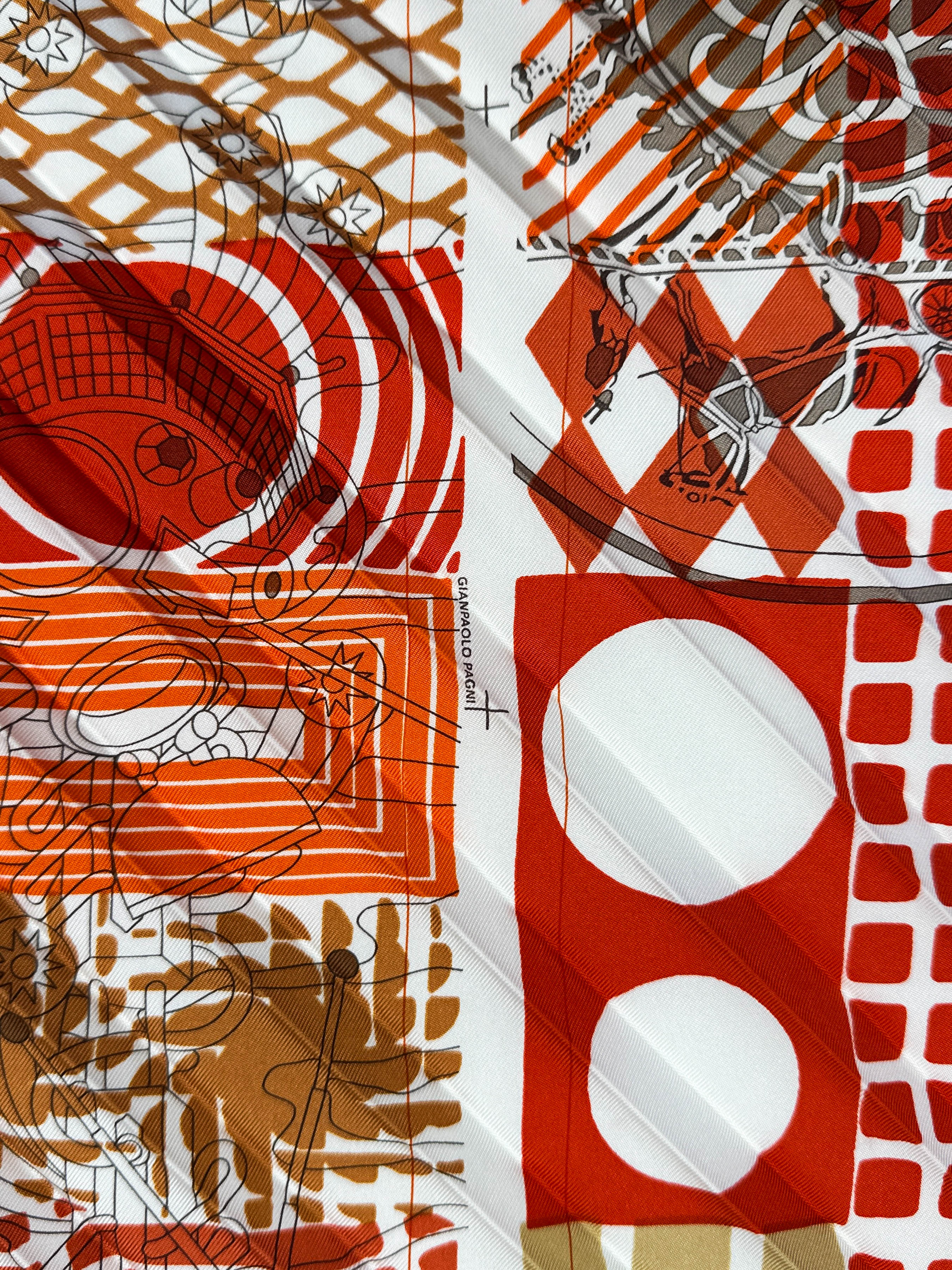 Hermès Twilly au Bloc Wide Plissé 90
