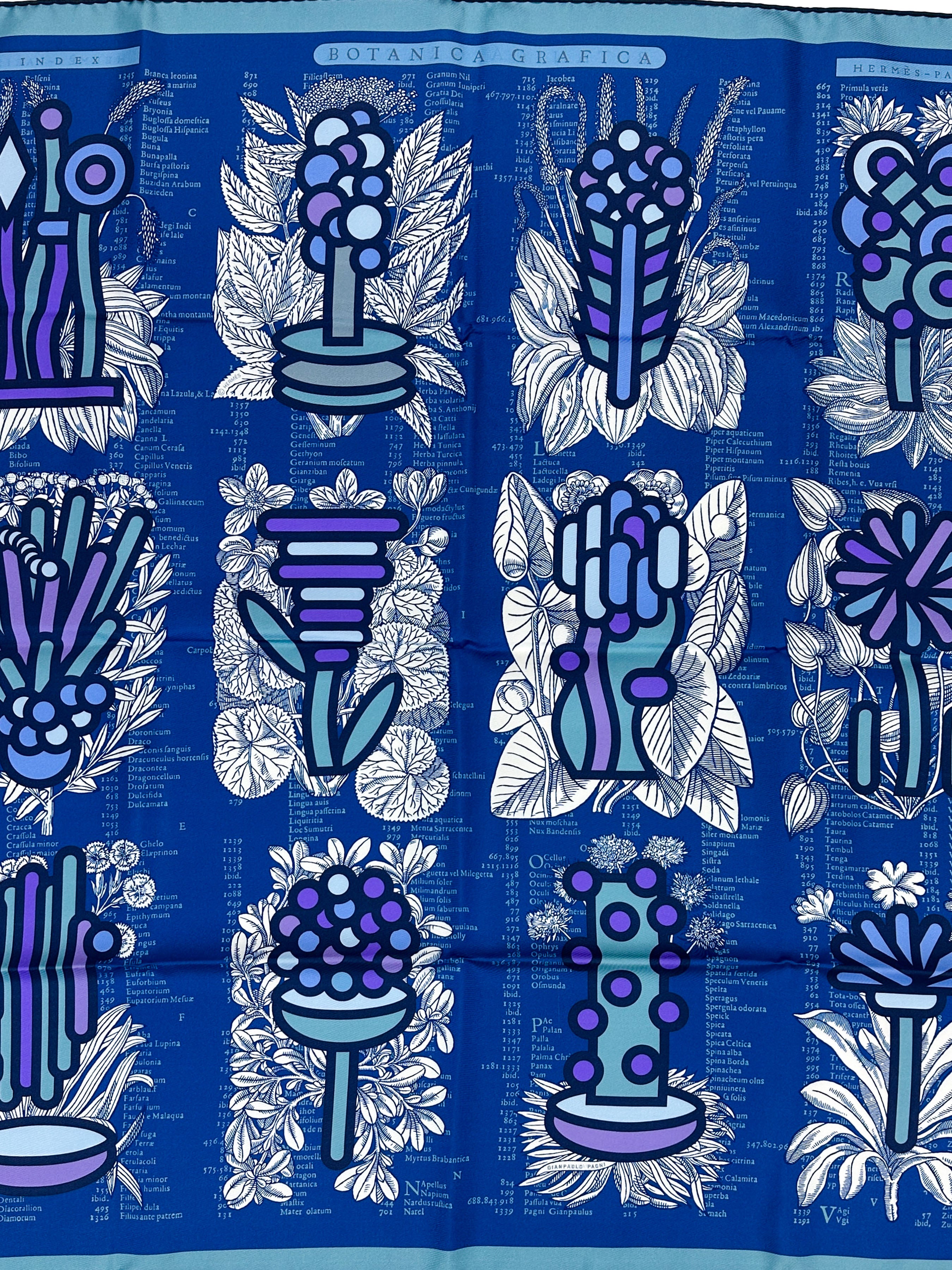 Hermès Botanica Grafica Double Face 90