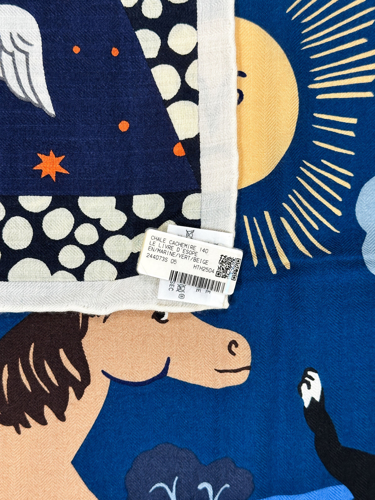 Hermès Le Livre d'Esope Cashmere Silk 140