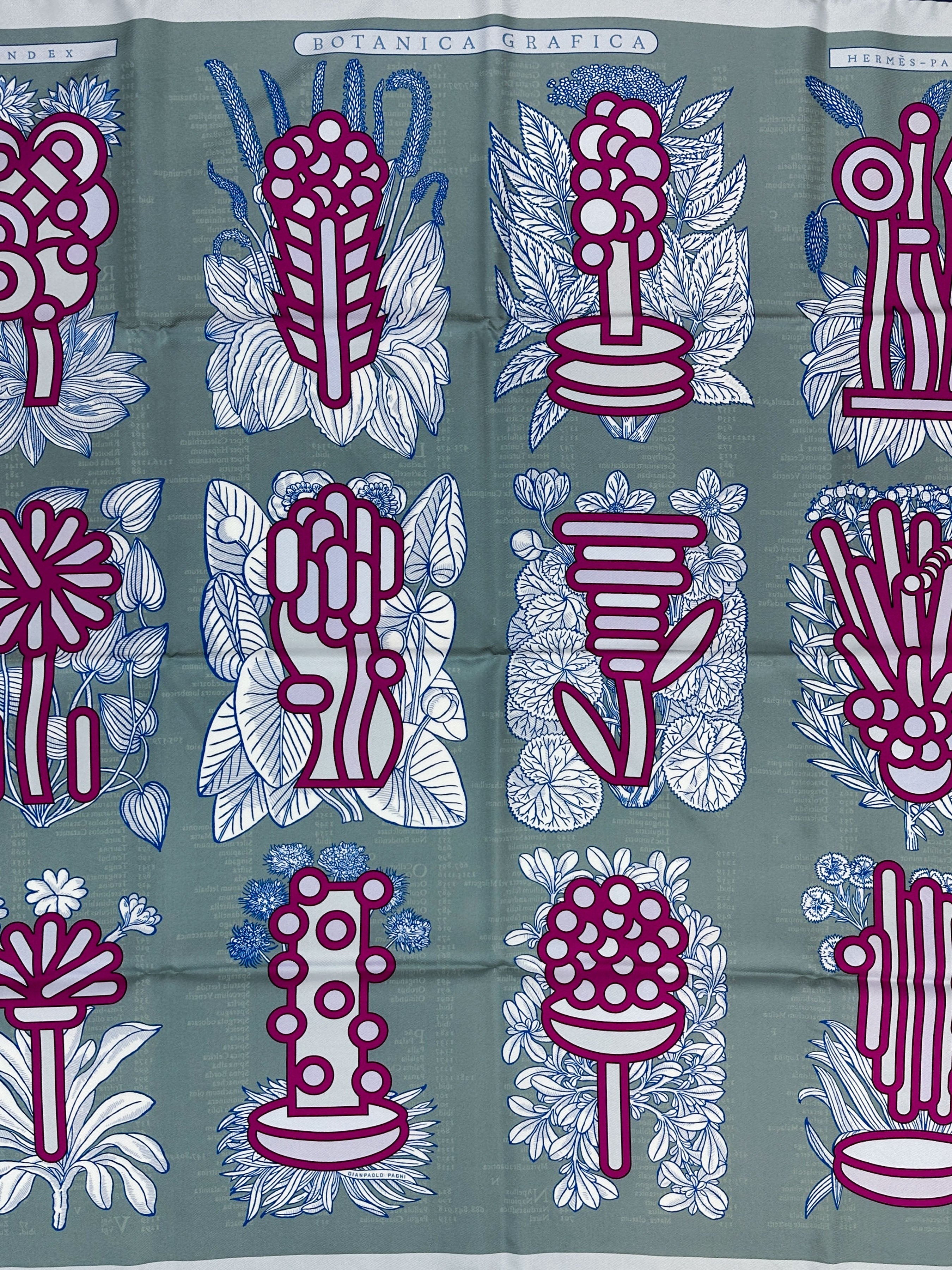 Hermès Botanica Grafica Double Face 90