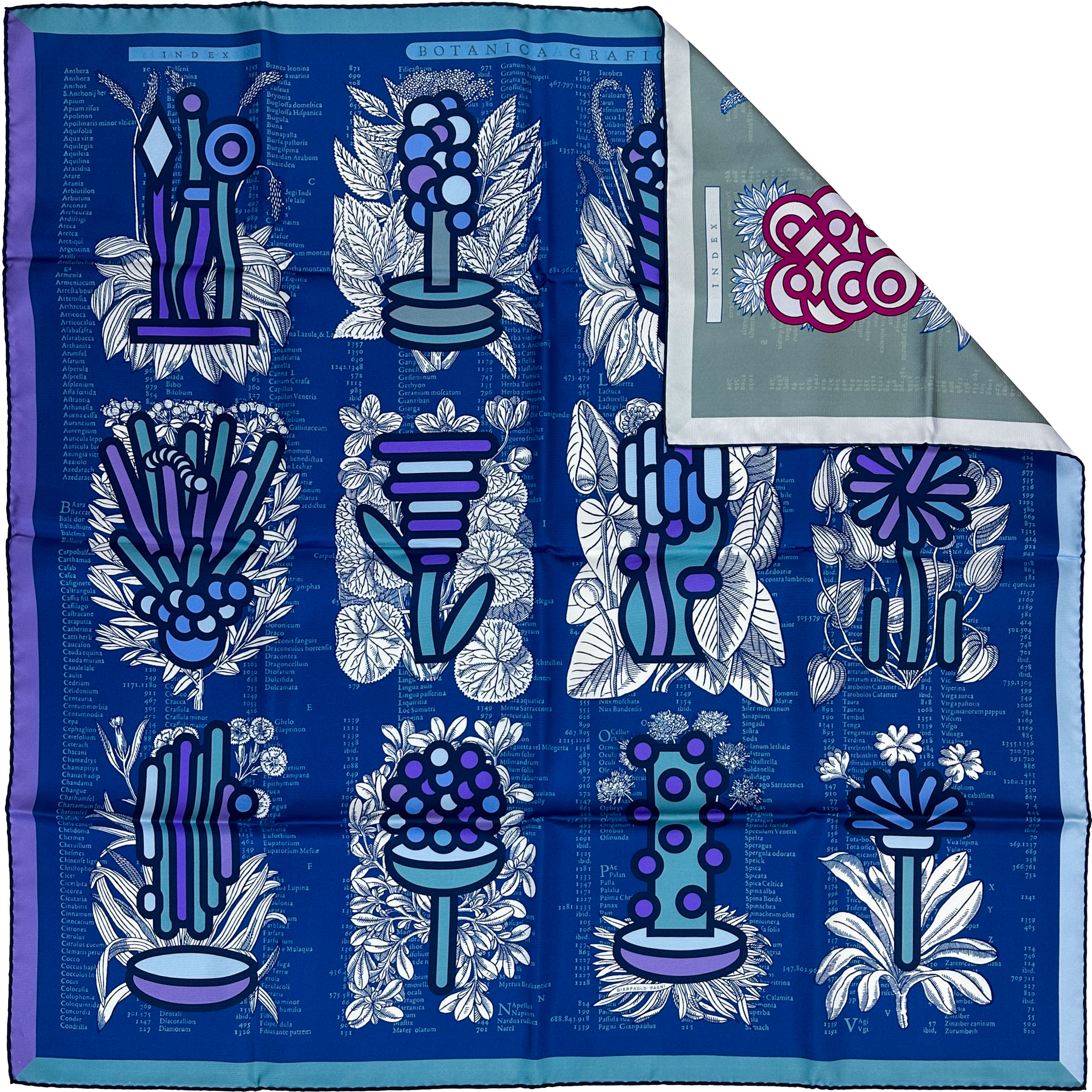 Hermès Botanica Grafica Double Face 90