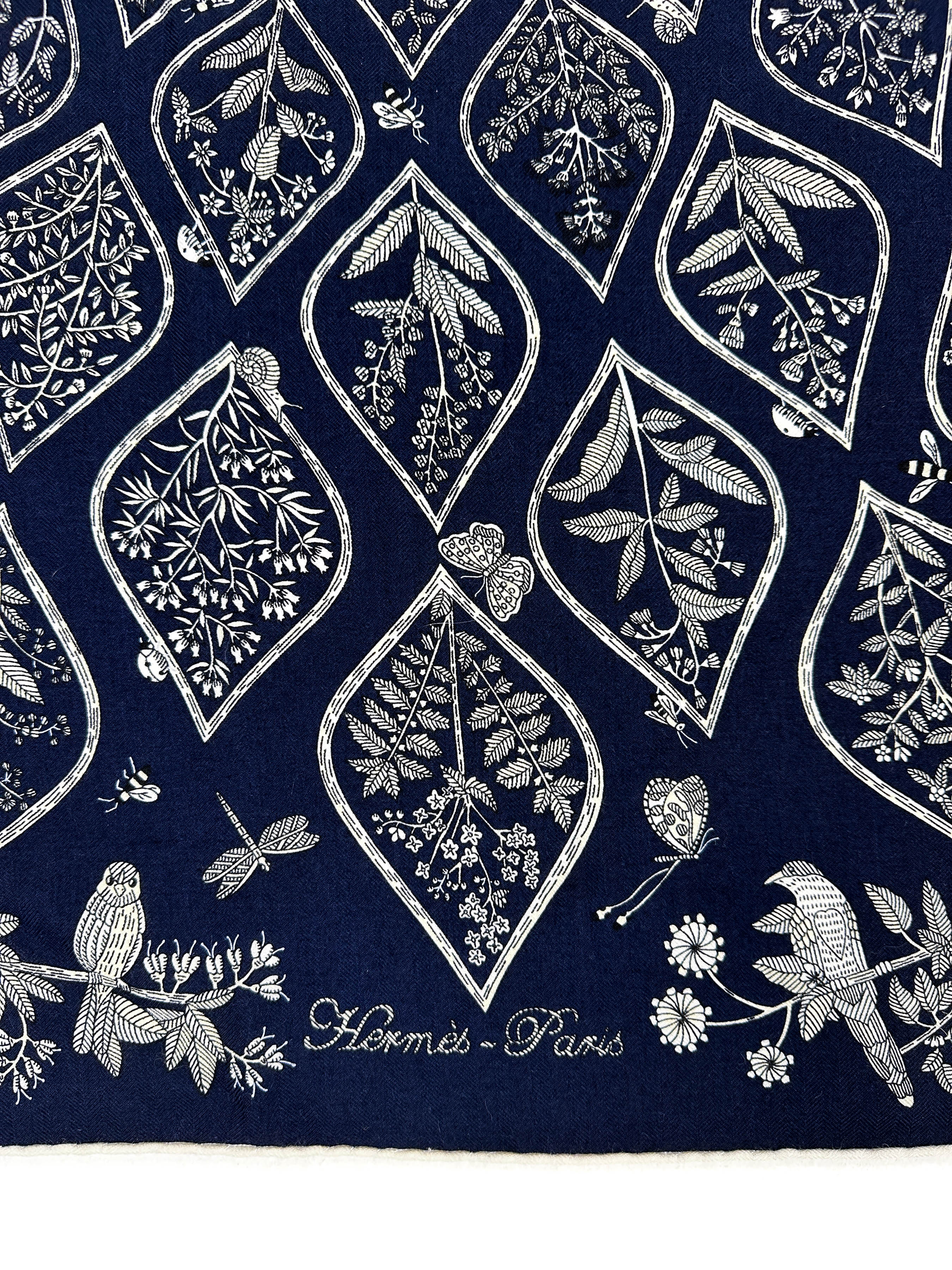 Hermès Plantes Officinales Cashmere Silk Giant Triangle