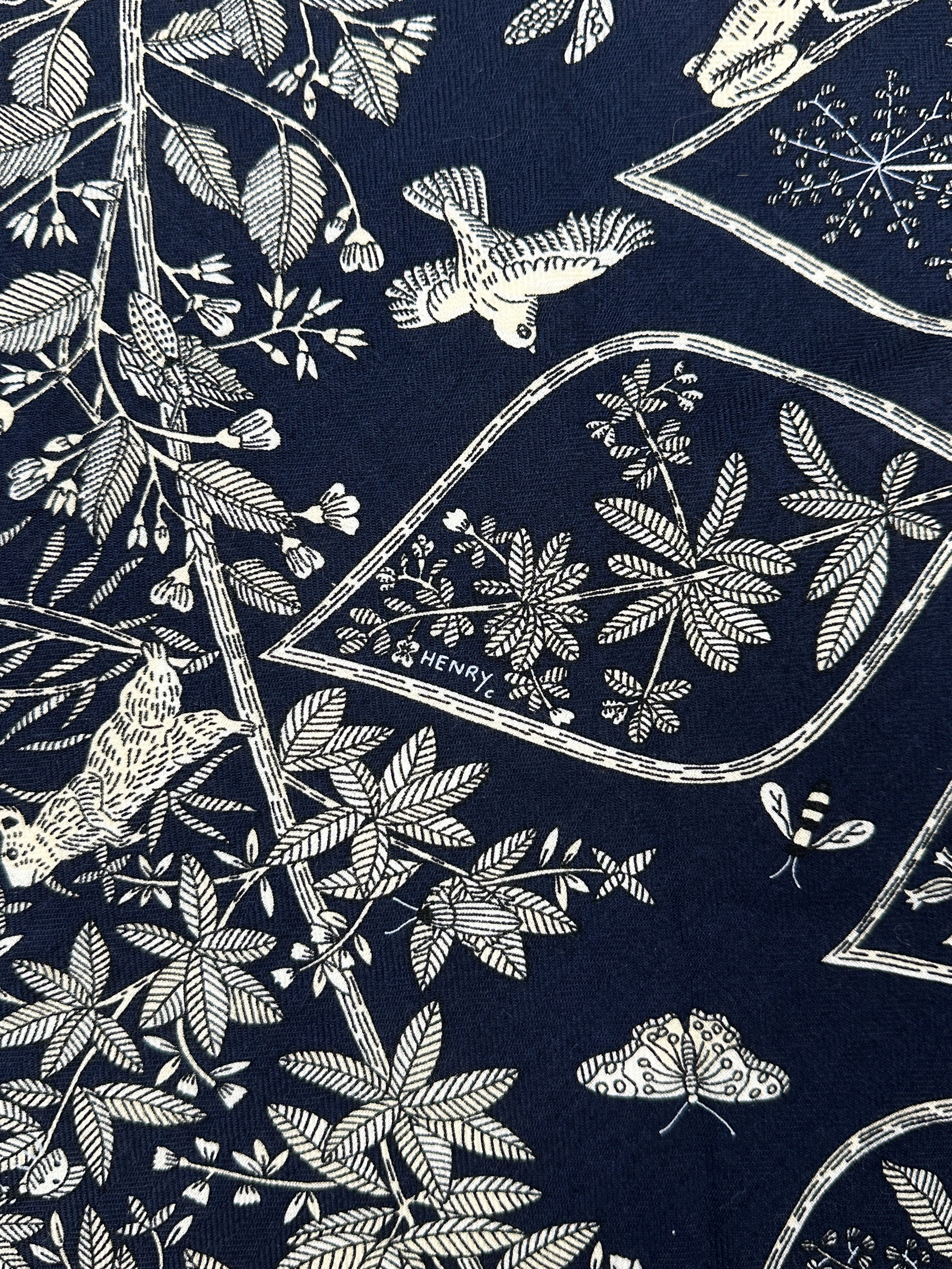 Hermès Plantes Officinales Cashmere Silk Giant Triangle