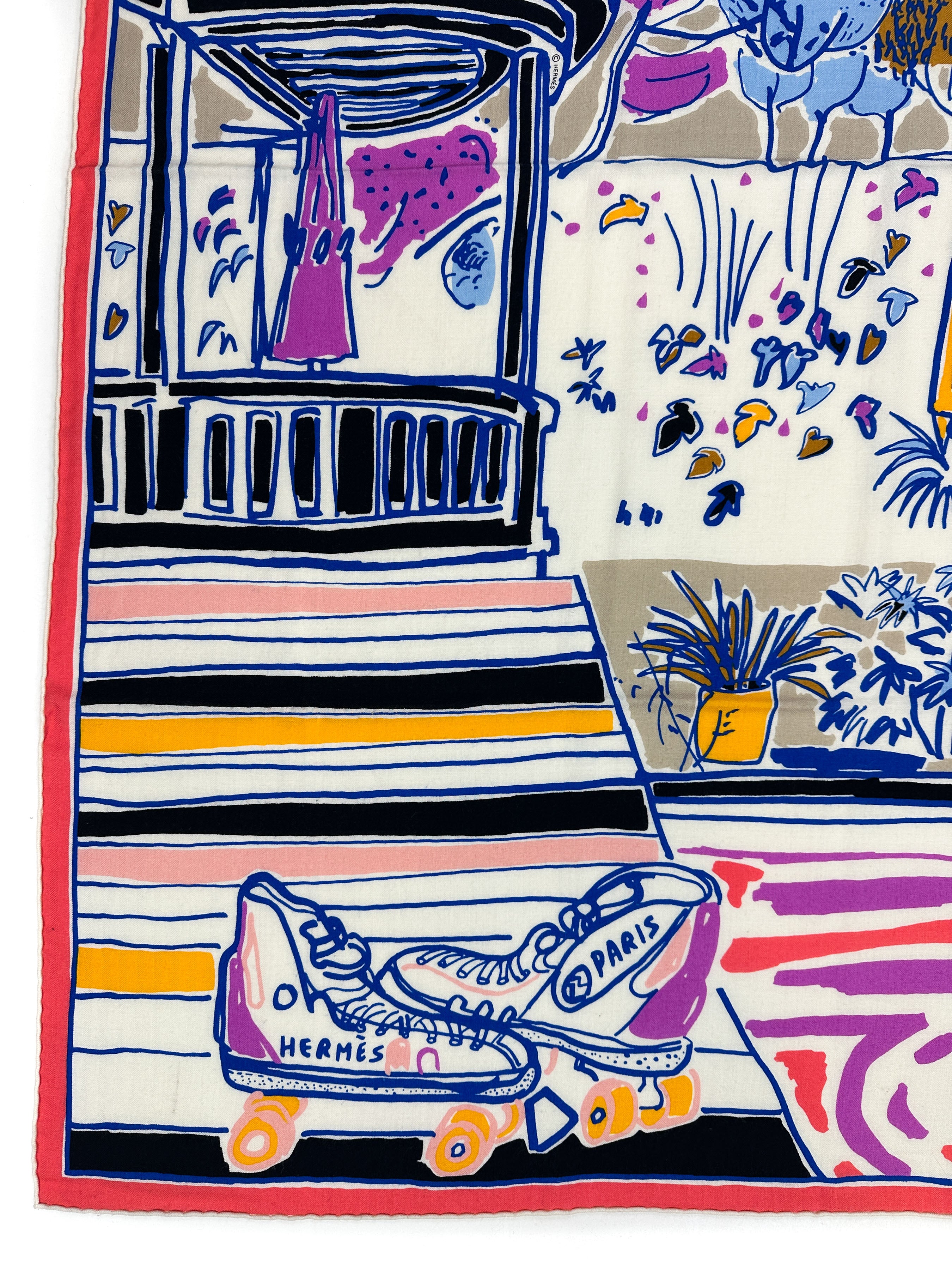 Hermès Rayures d'Ete Cashmere Silk 140