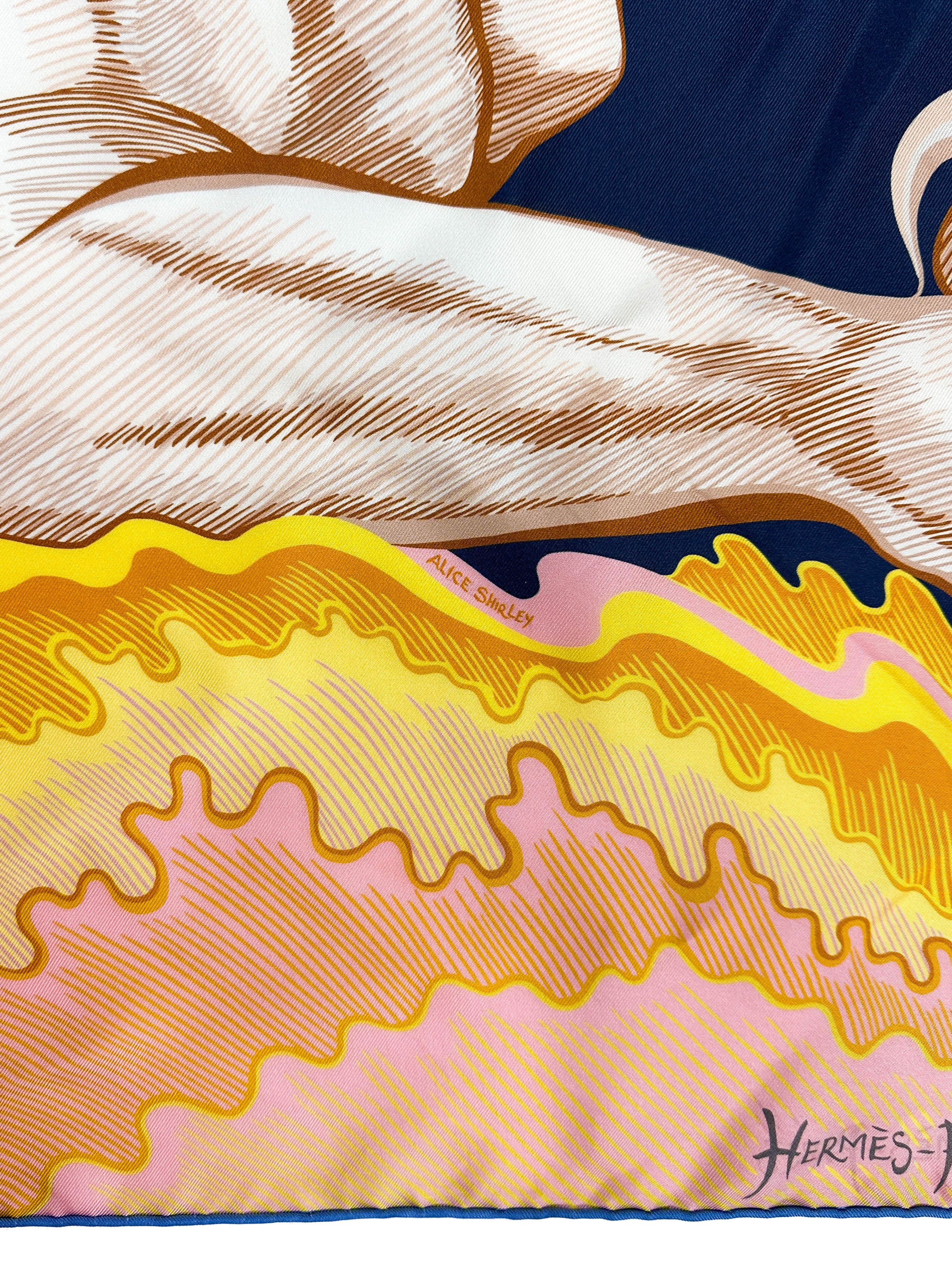 Hermès Cheval Sirene Double Face 90