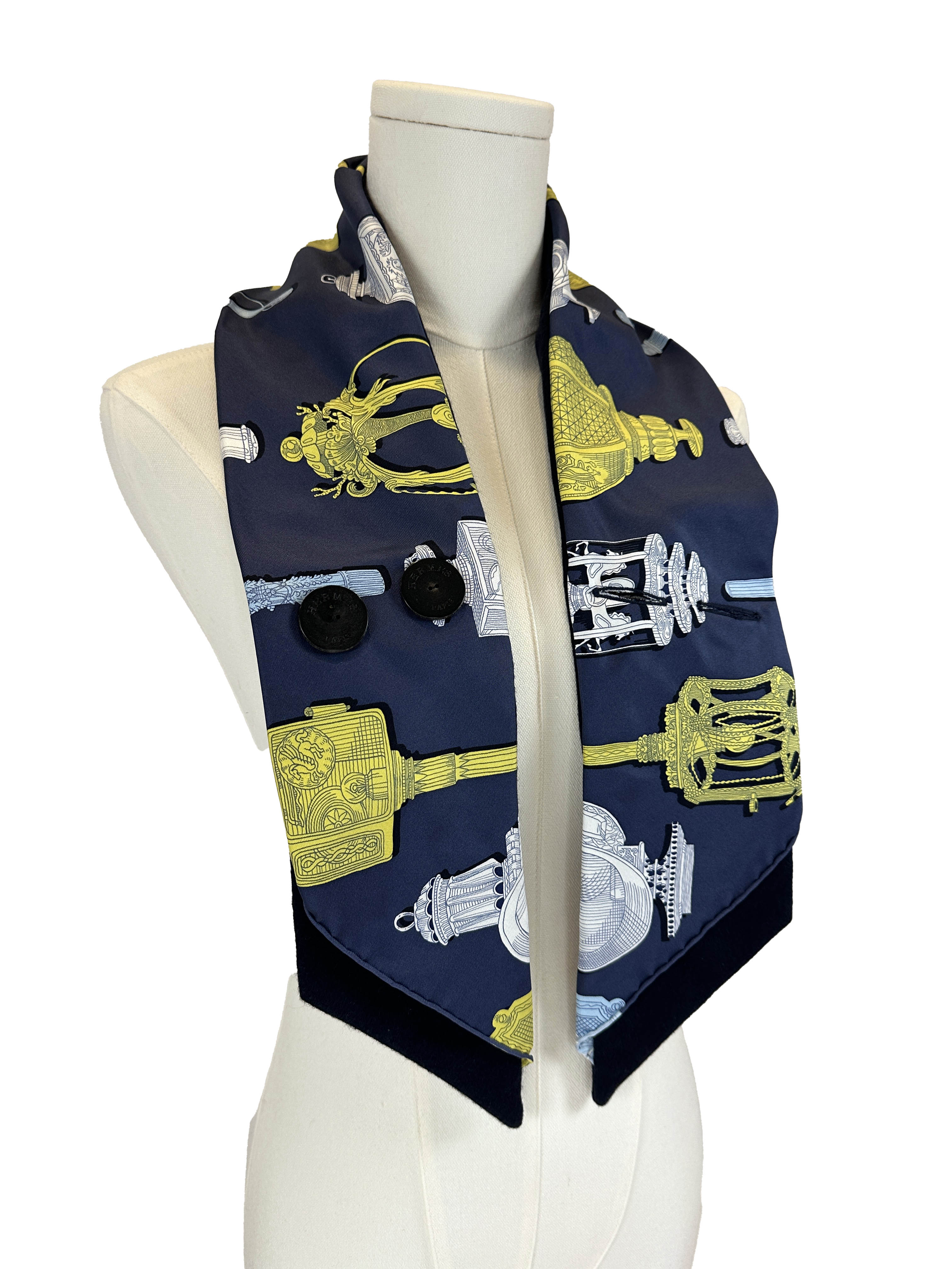 Hermès Petit H Merveilleuses Lanternes Convertible Collar Hood
