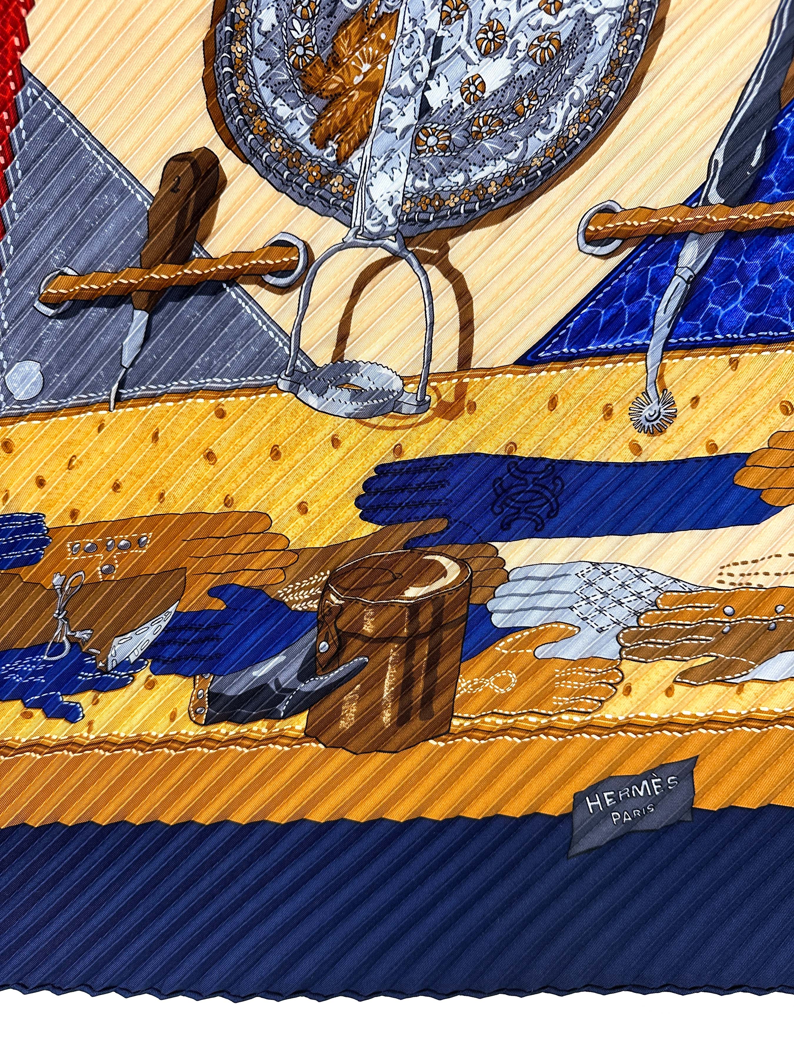 Hermès Tout Cuir Plissé 90
