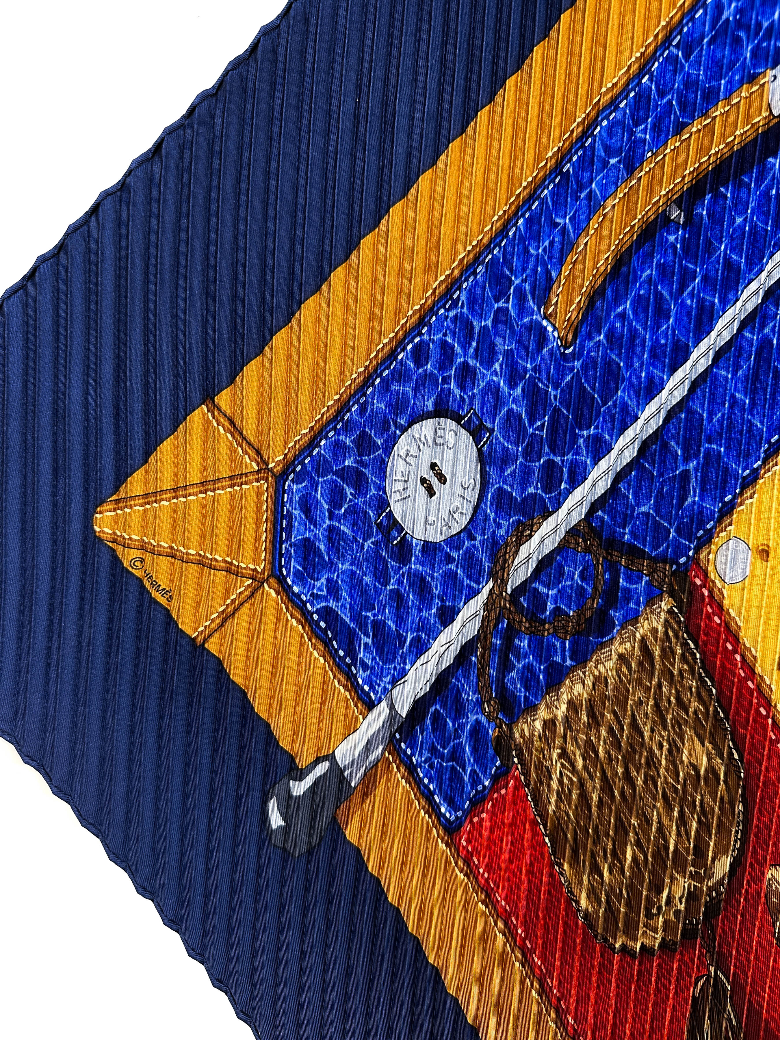 Hermès Tout Cuir Plissé 90