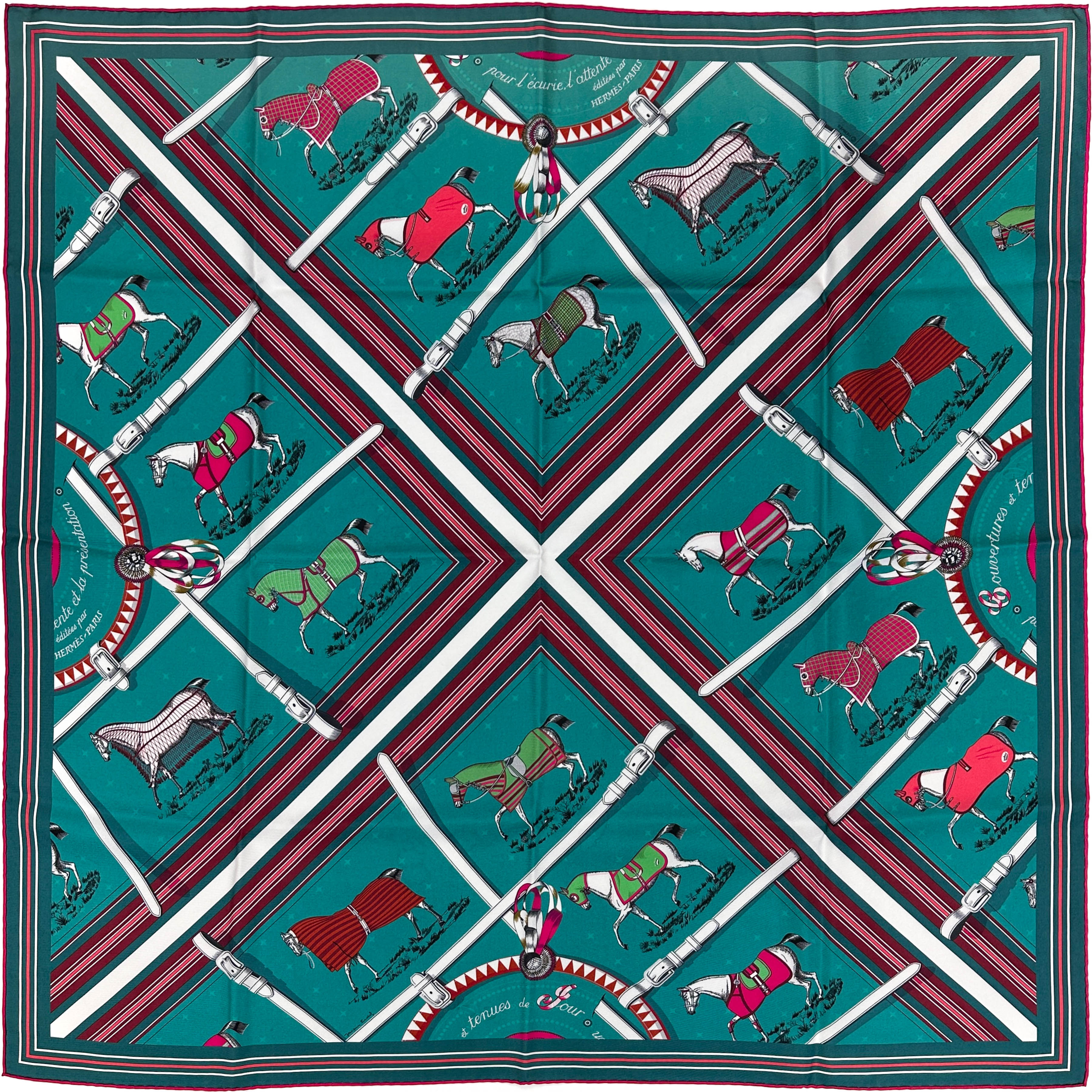 Hermès Couvertures et Tenues de Jour Bandana Double Face 90