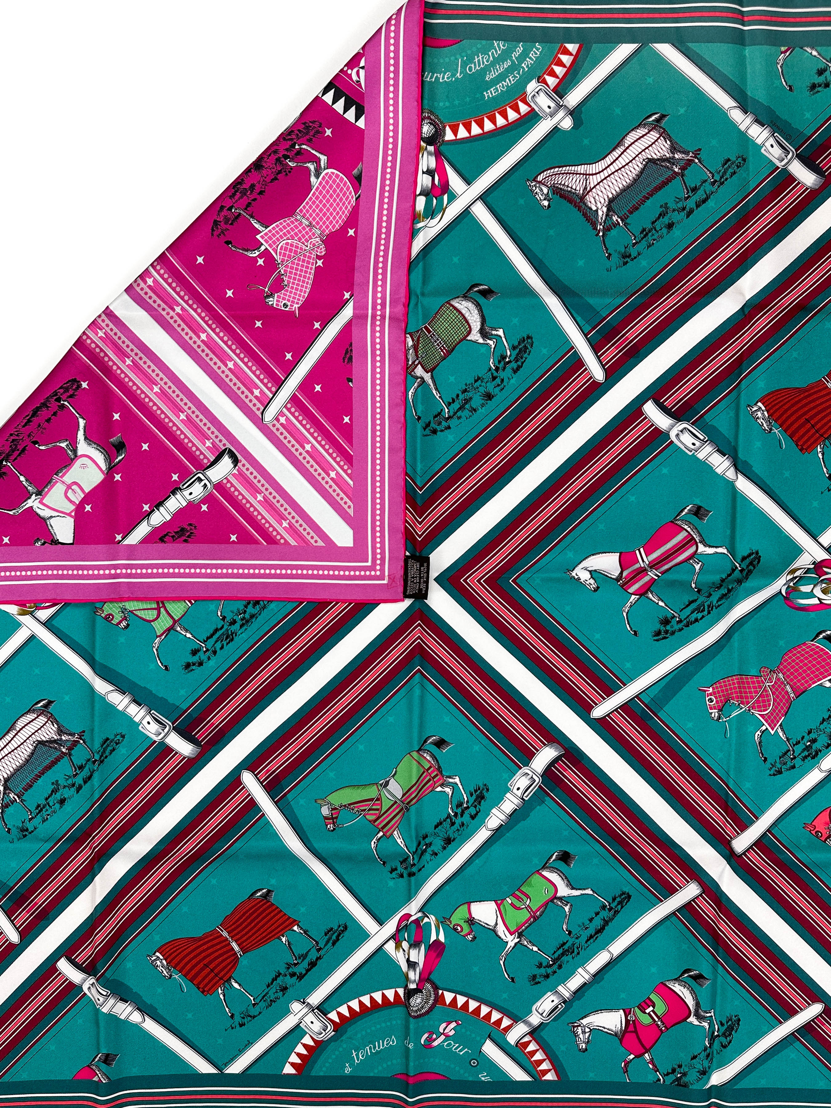 Hermès Couvertures et Tenues de Jour Bandana Double Face 90