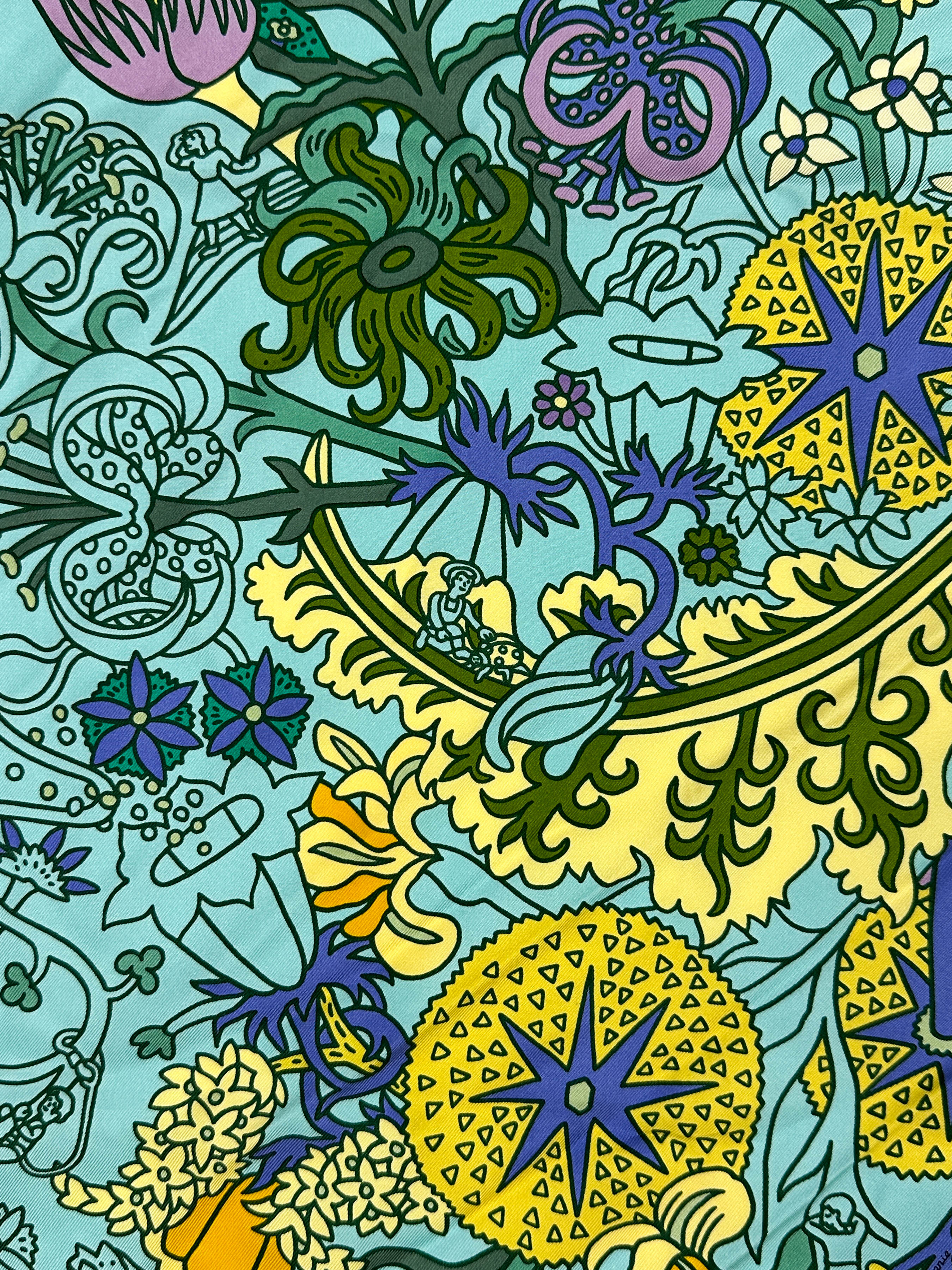 Hermès Cache Cache Fleuri 90