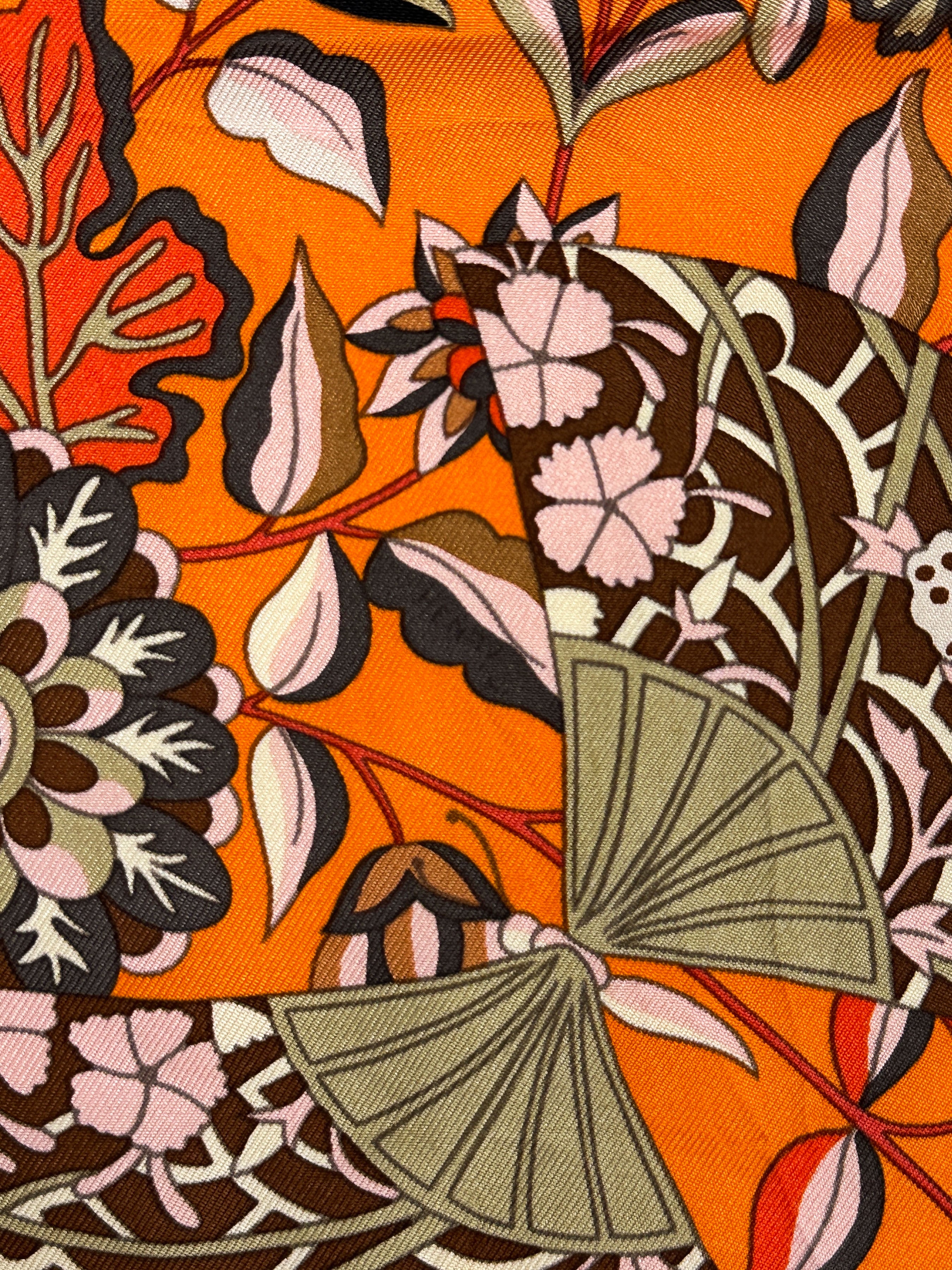 Hermès Fleurs et Papillons de Tissus 90