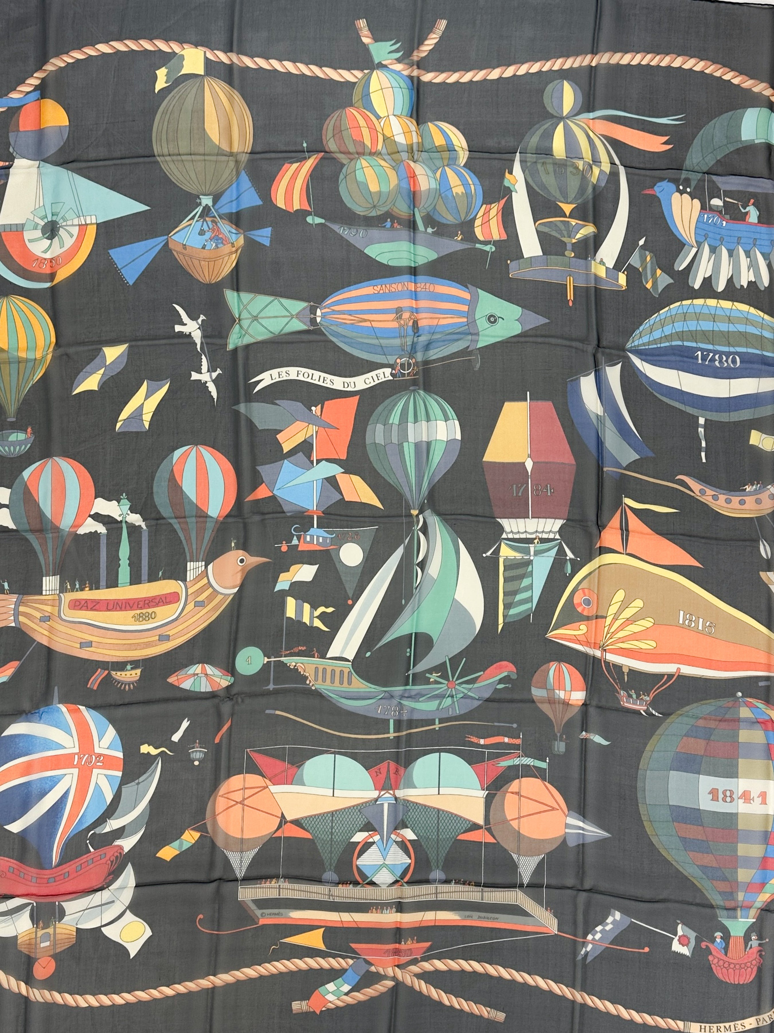 Hermès Folies du Ciel Mousseline 140