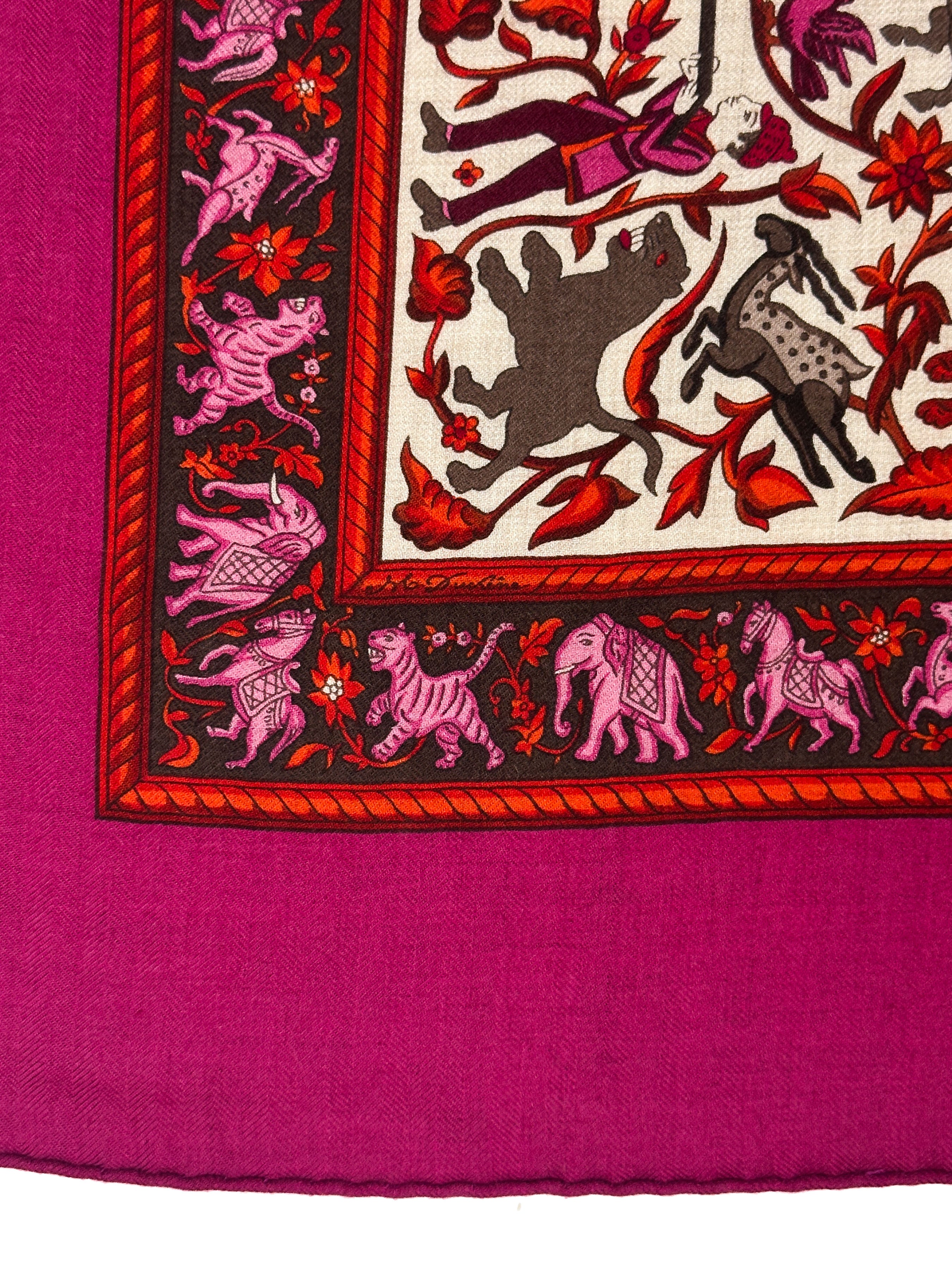 Hermès Chasse en Inde Cashmere Silk 140