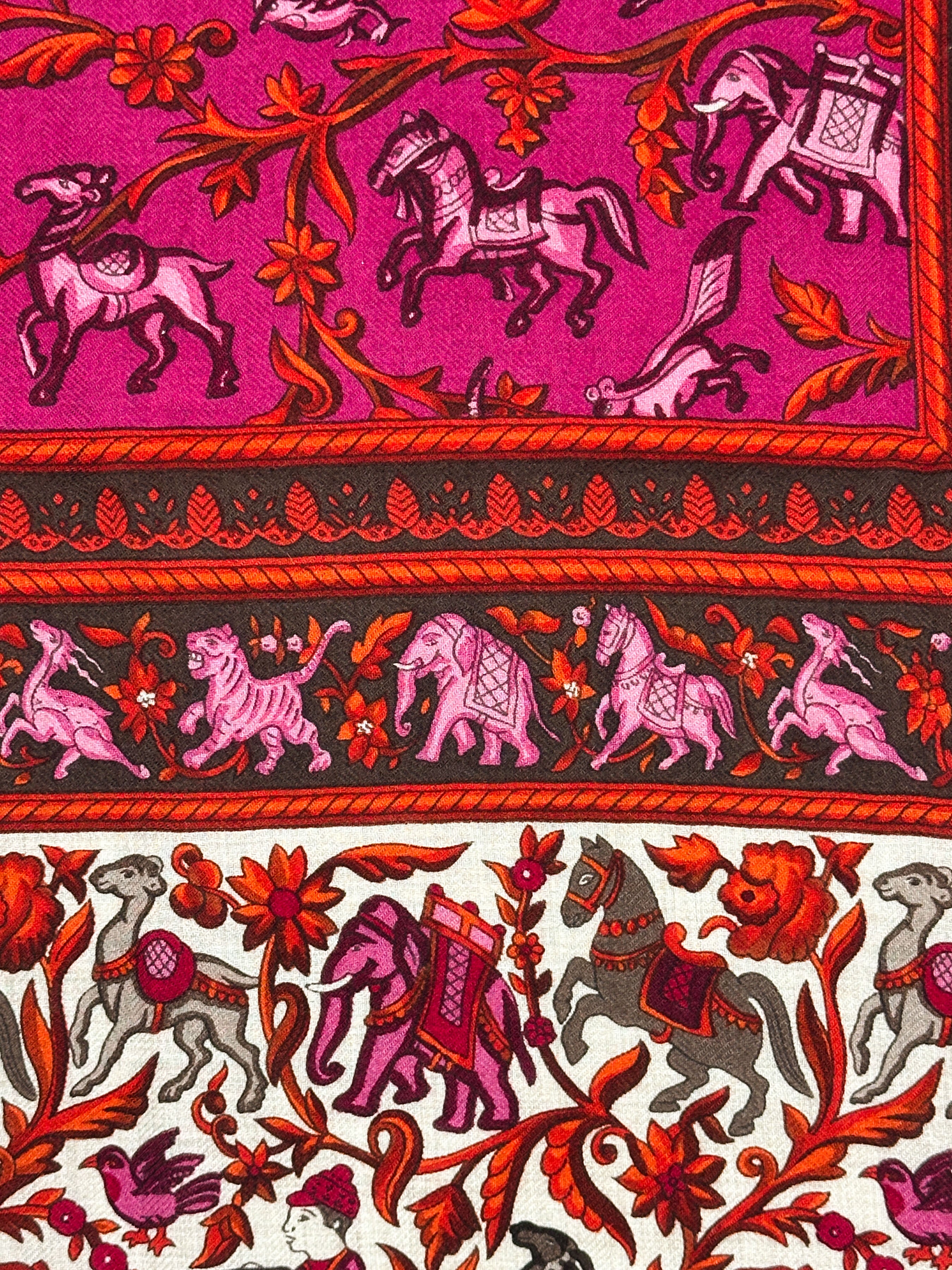 Hermès Chasse en Inde Cashmere Silk 140