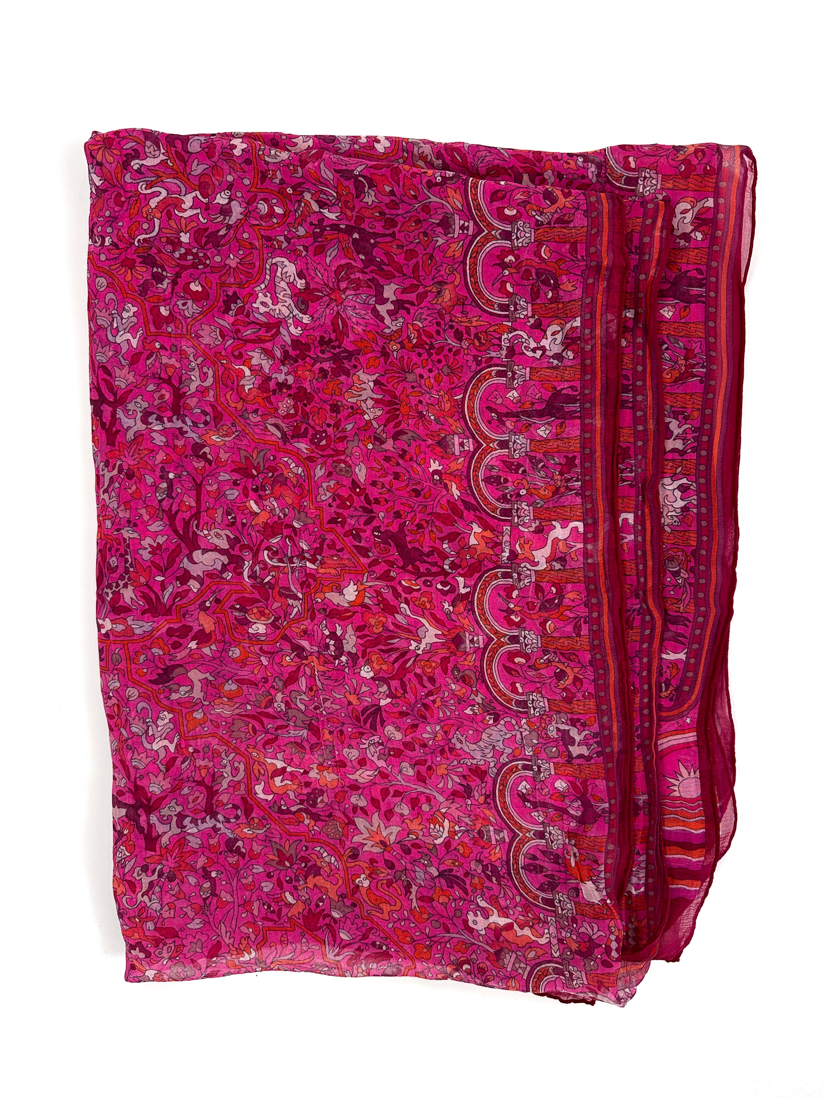 Hermès Les Jardins d'Arménie Mousseline Shawl