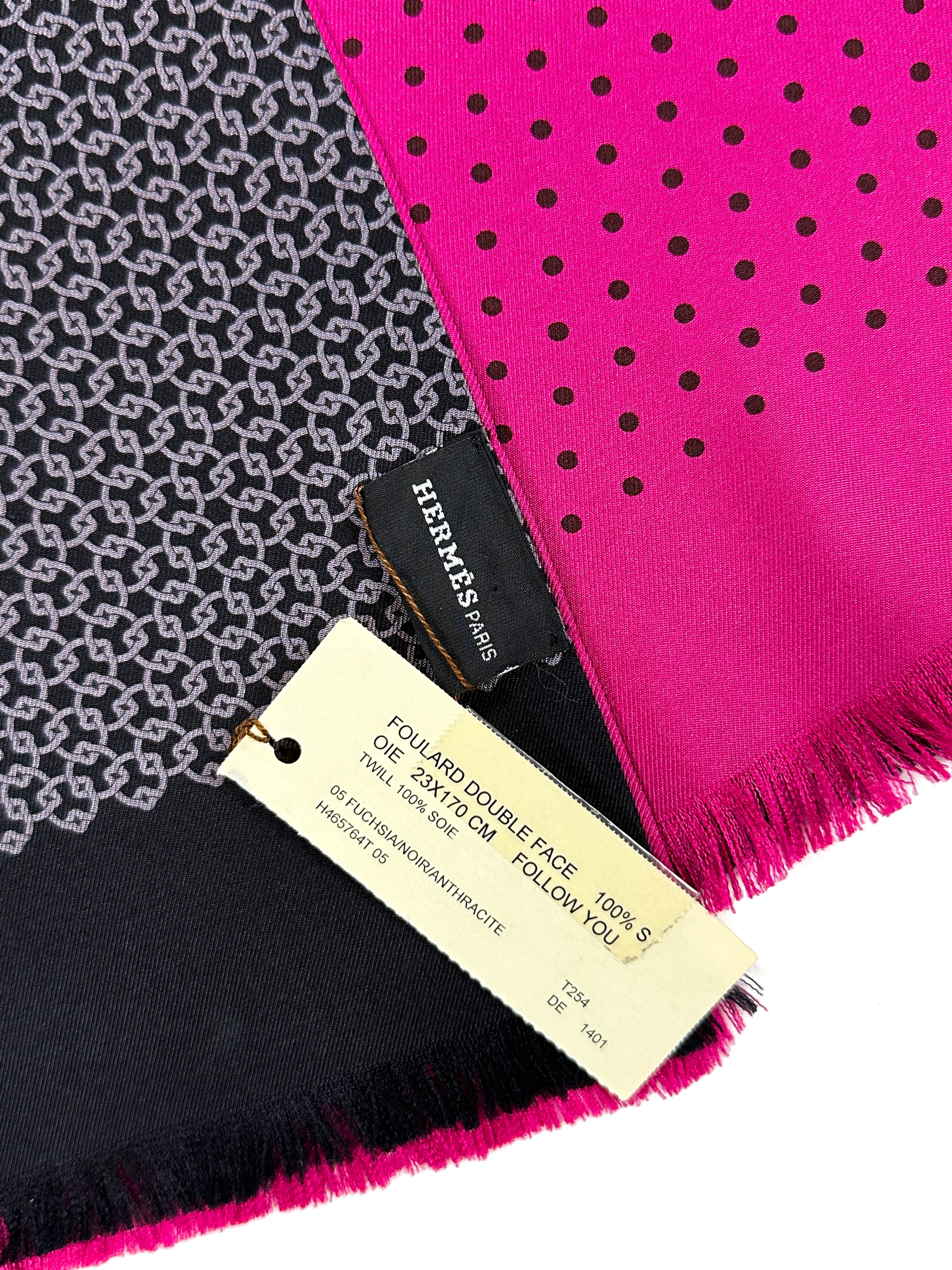 Hermès Follow You Tuxedo Shawl