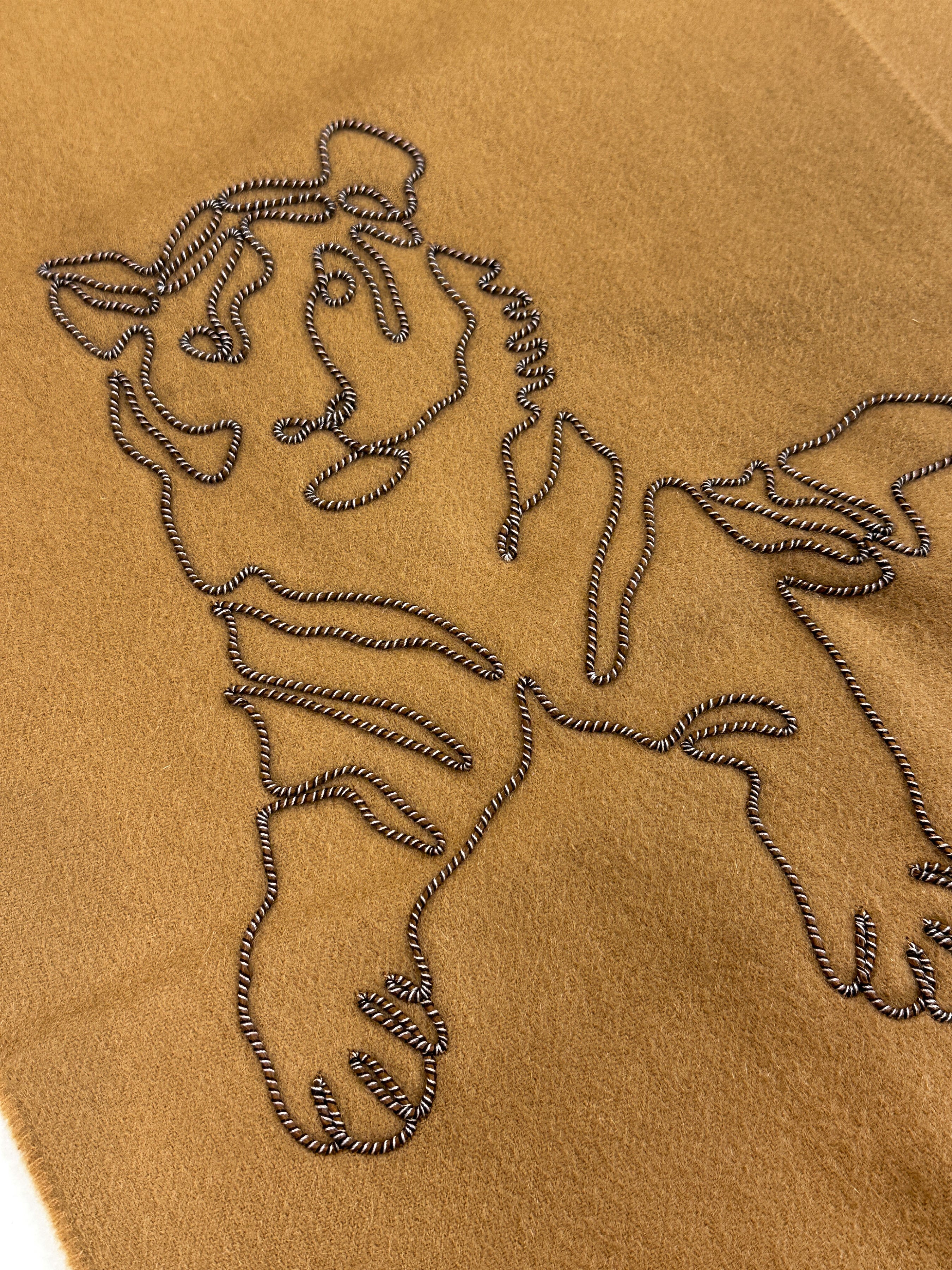 Hermès Tiger Royal Brode Cashmere Muffler