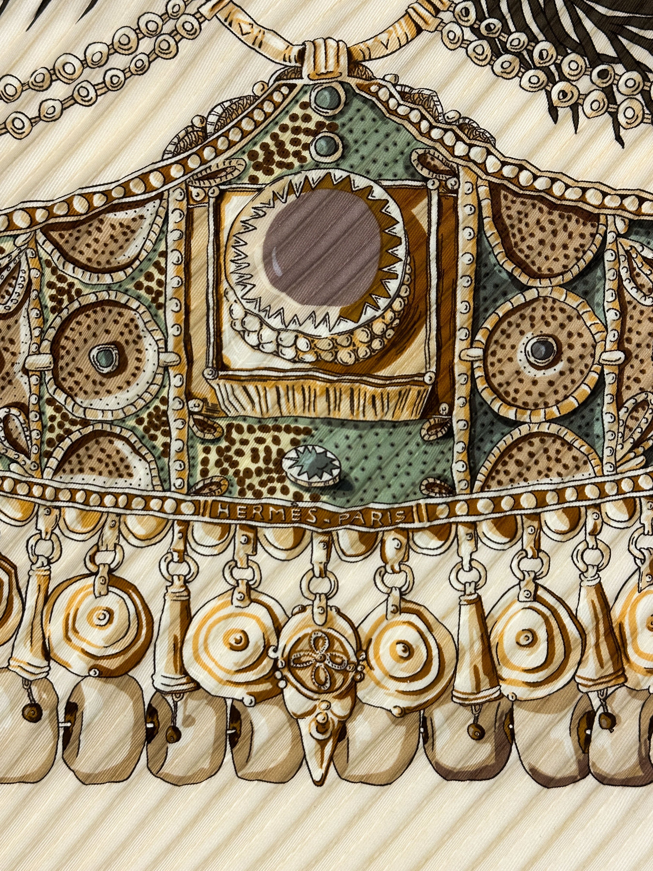 Hermès Terres Précieuses Plissé 90