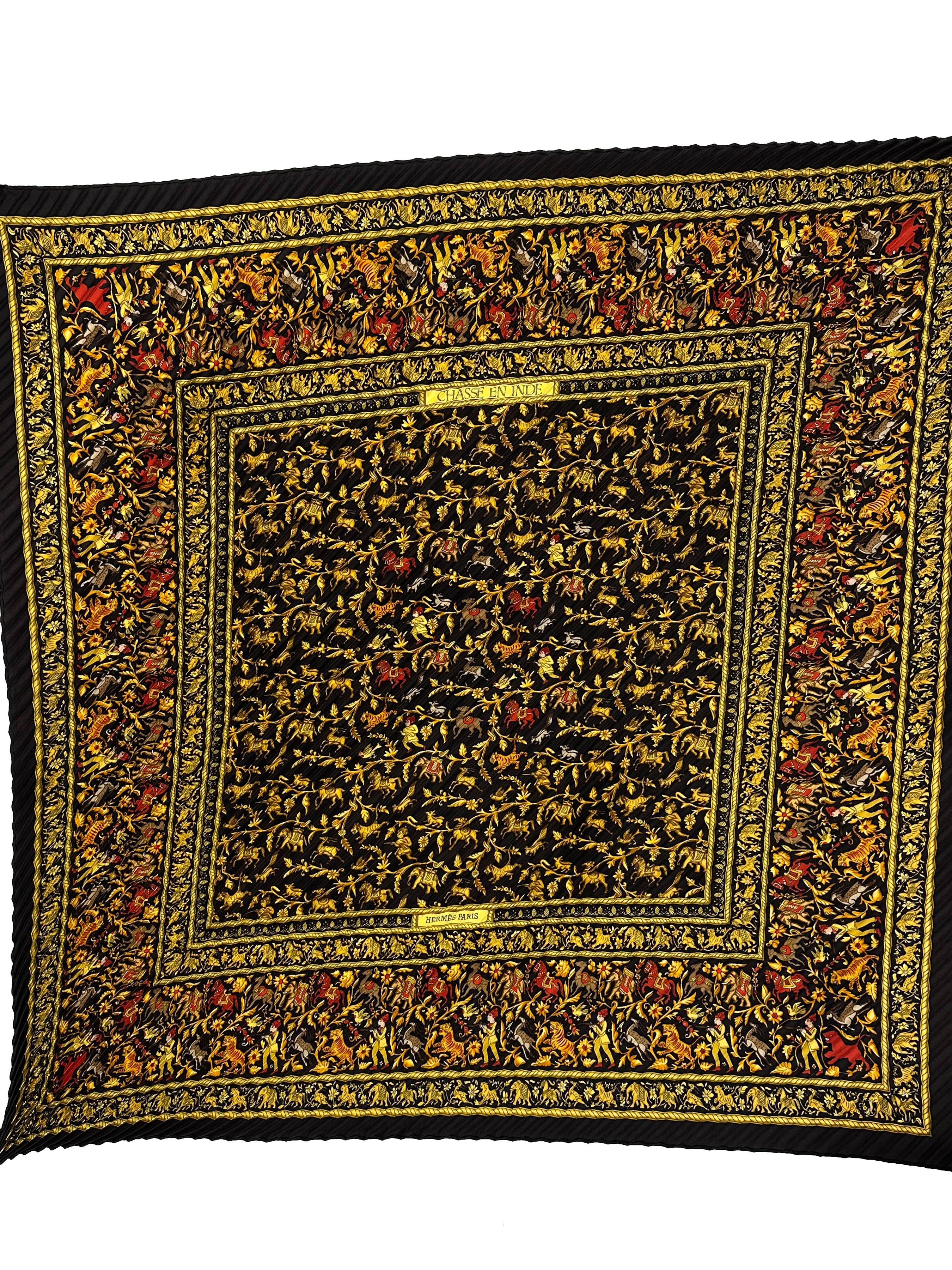 Hermès Chasse en Inde Plissé 90