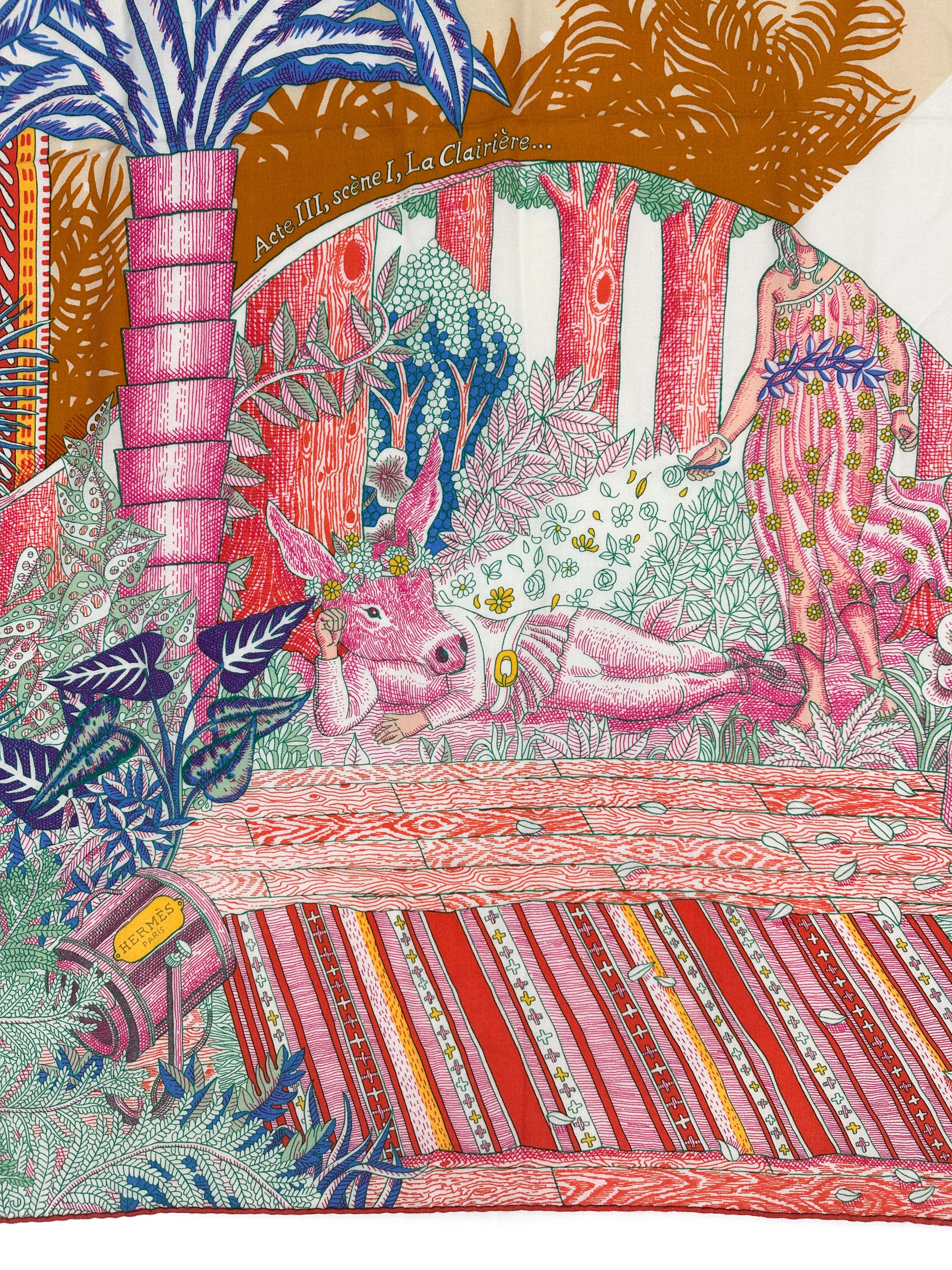 Hermès Acte III, Scène I, La Clairiere Cashmere Silk 140