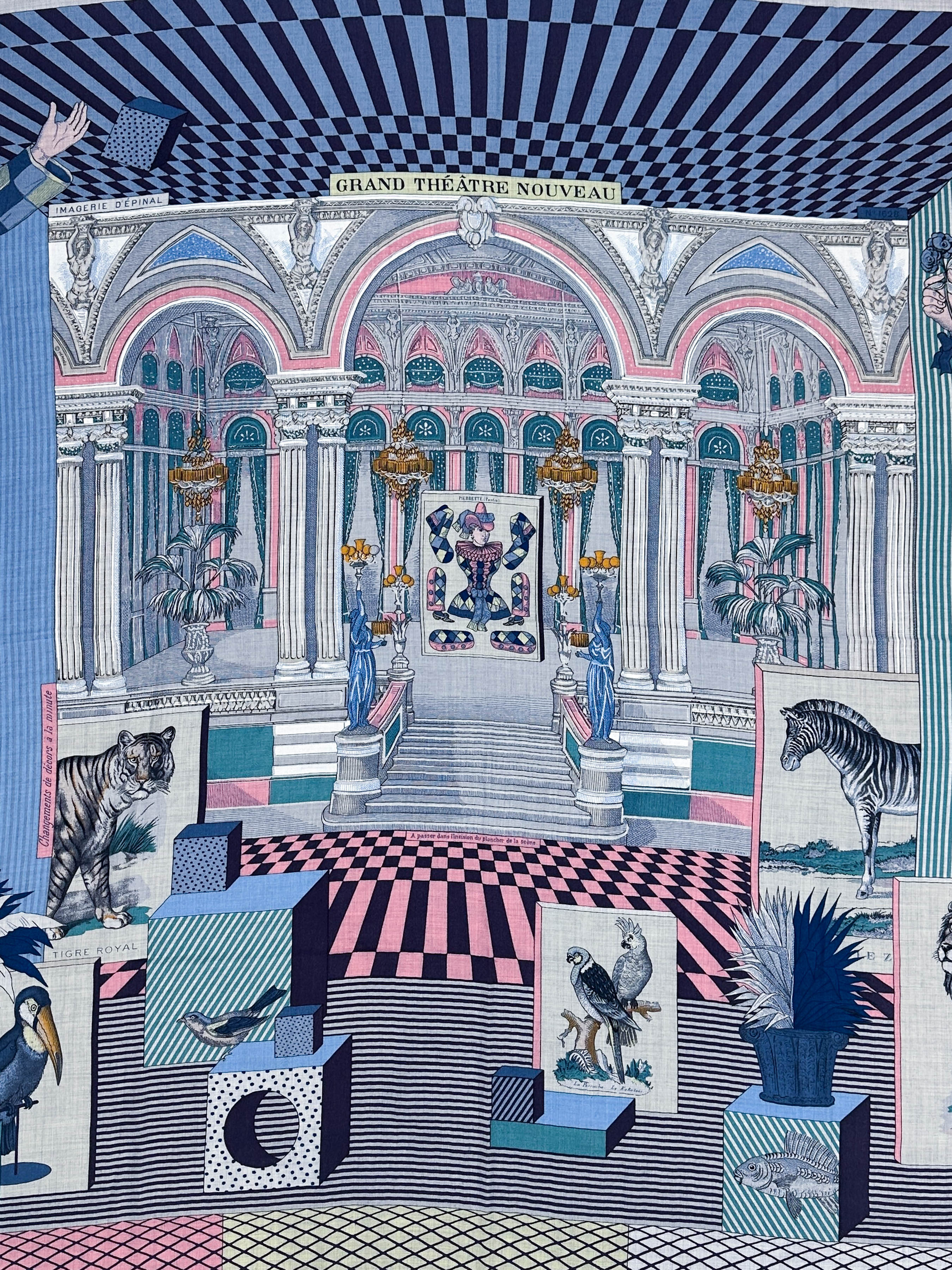 Hermès Grand Théâtre Nouveau Cashmere Silk 140