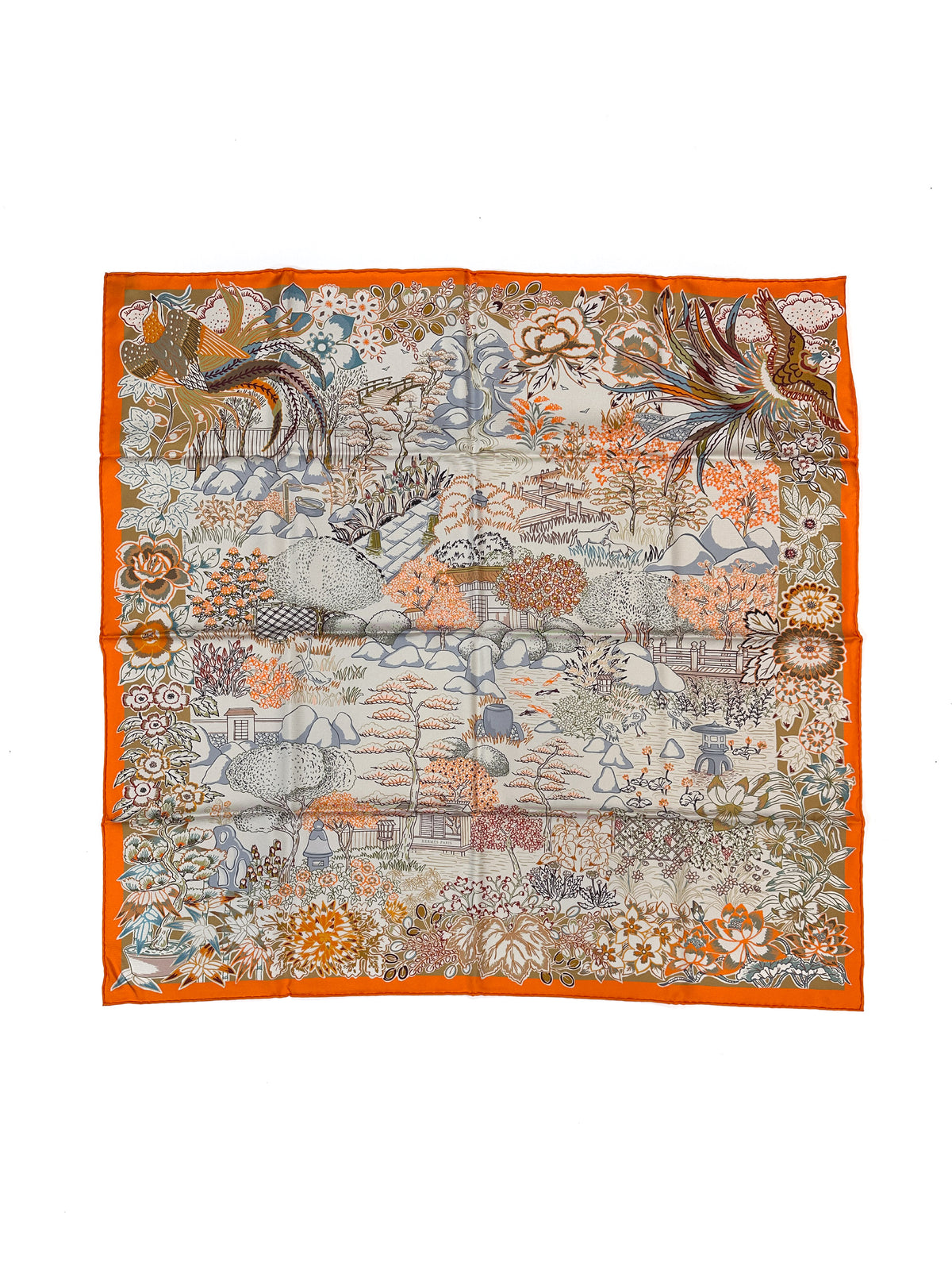 Hermès Mille Feuilles de Soie Double Face 90